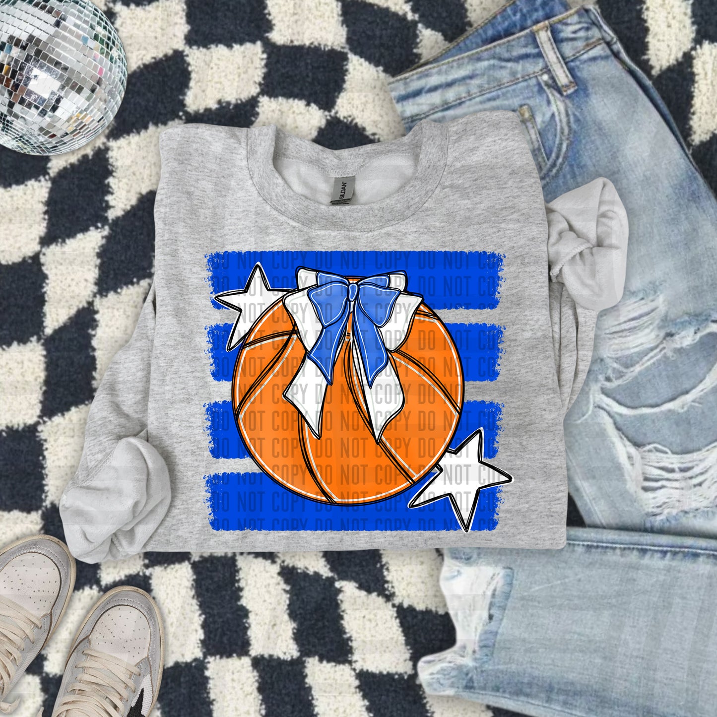 BASKETBALL BOW BOW TEES -25 COLORS