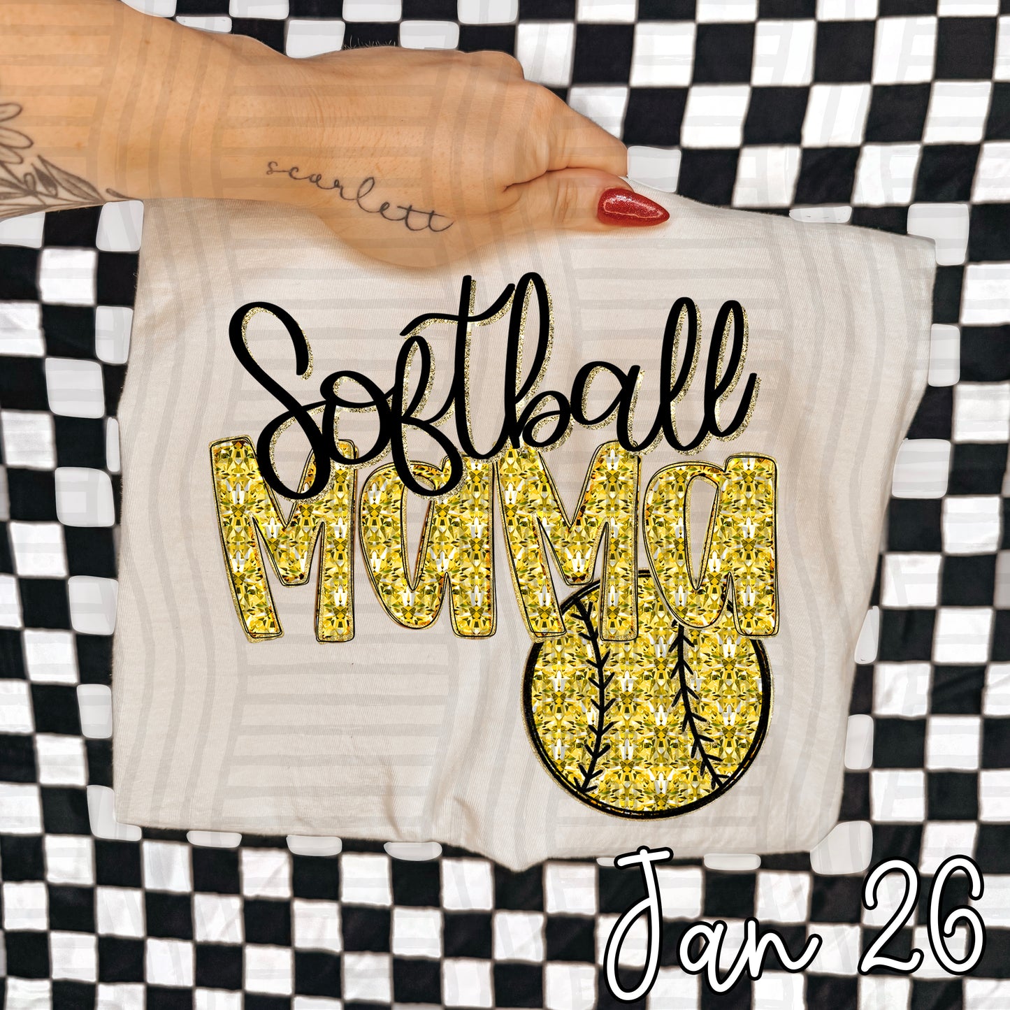 SOFTBALL MAMA DIAMONDS TEE