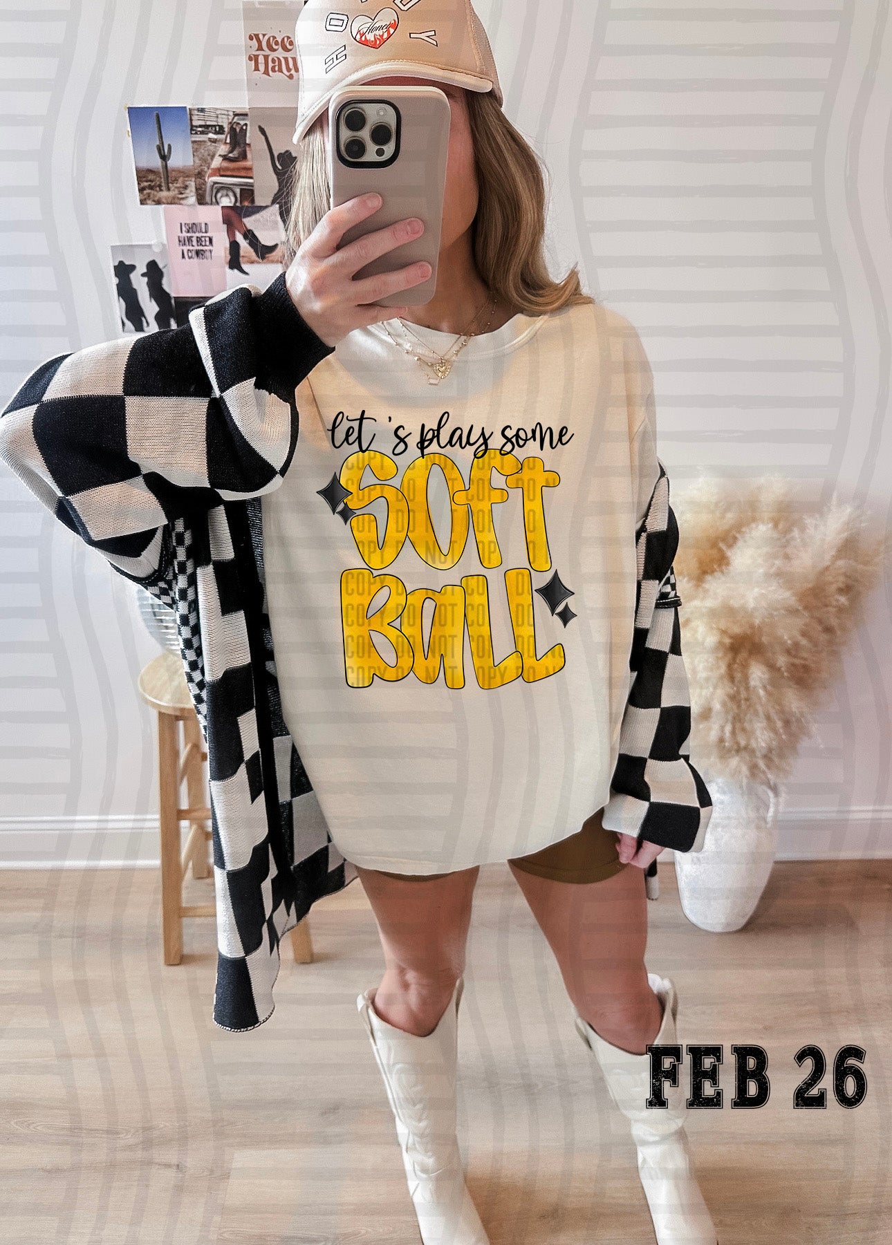 LET'S PLAY SOME SOFTBALL TEE -VARIETY OF COLRS