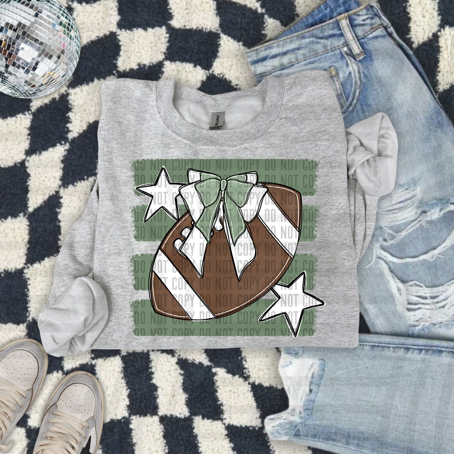 FOOTBALL BOW BOW TEES -25 COLORS