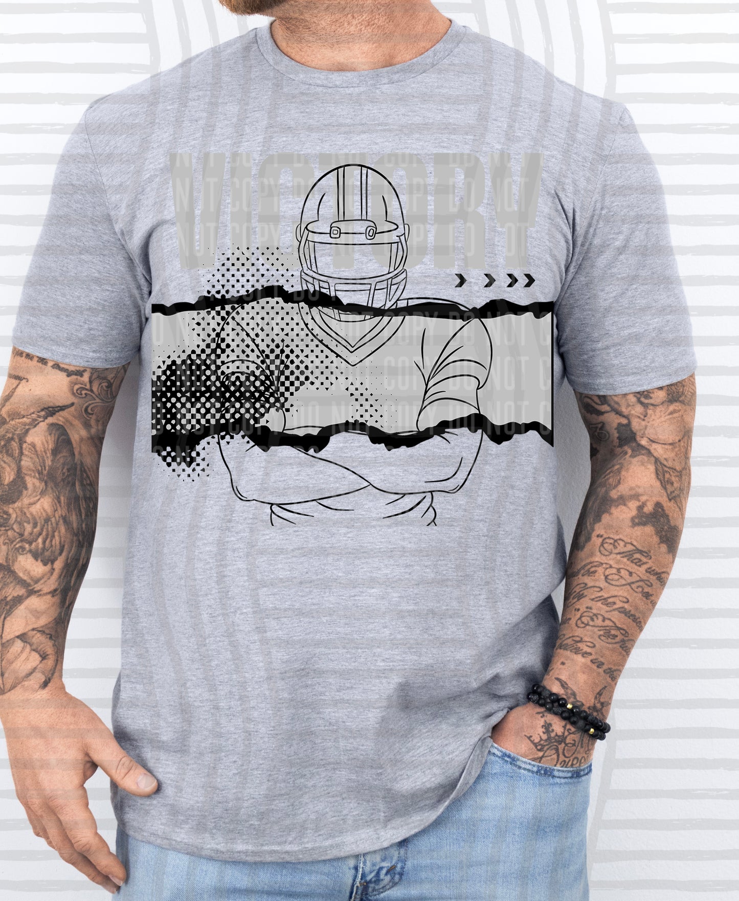 VICTORY FOOTBALL PLAYER TEES -25 COLORS