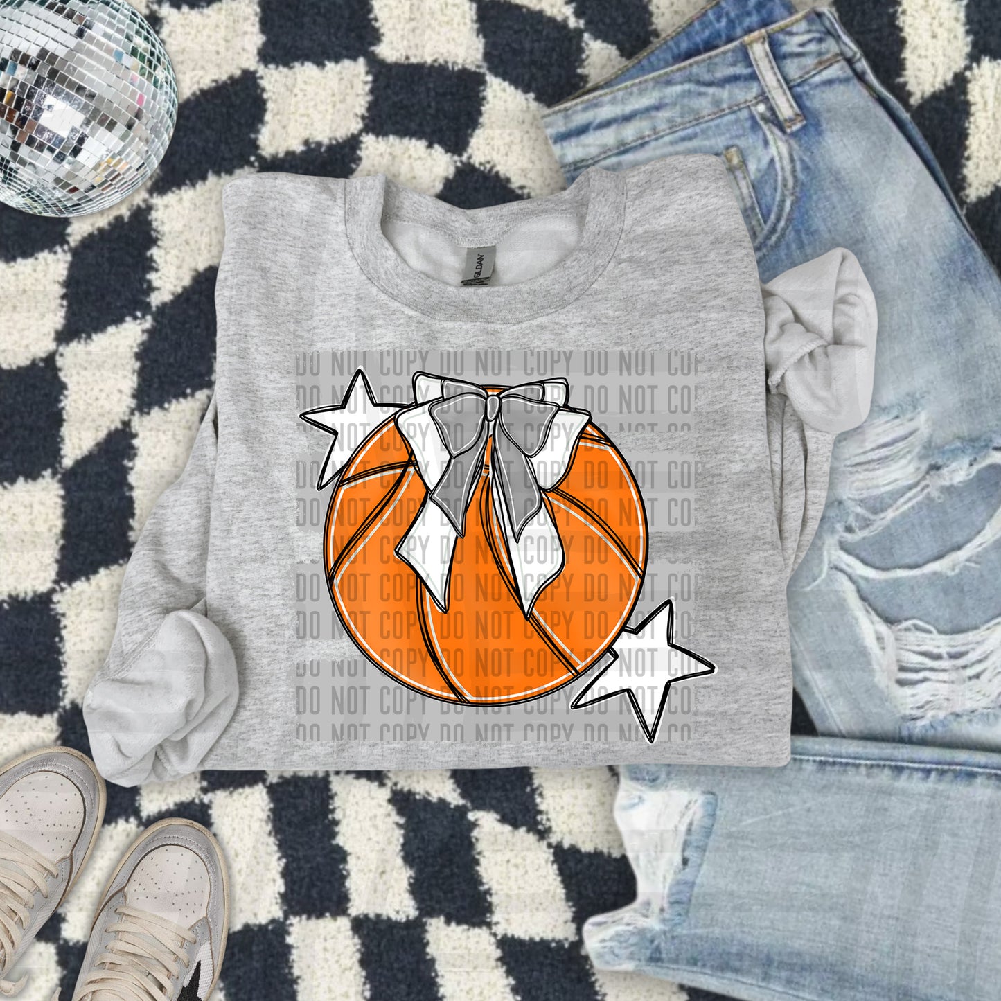BASKETBALL BOW BOW TEES -25 COLORS
