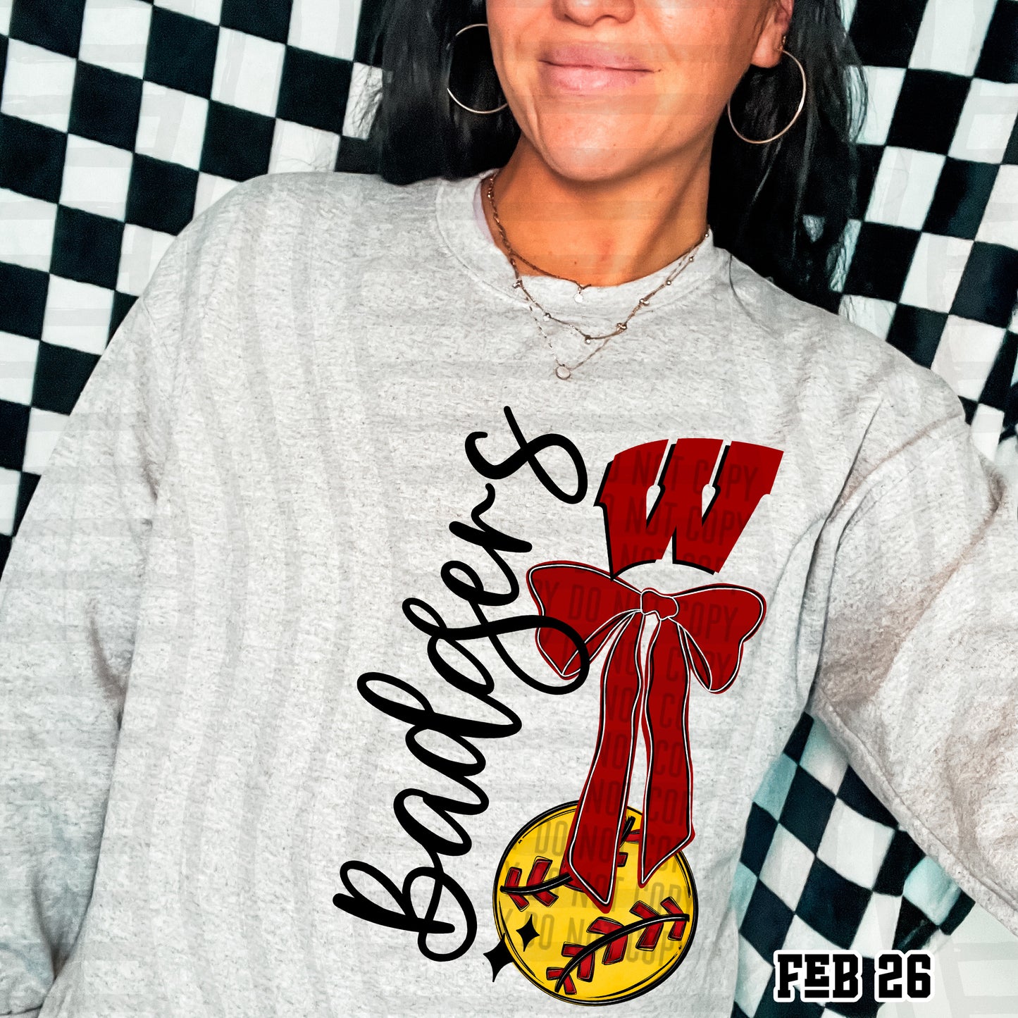 SOFTBALL COLLEGE BOW TEES