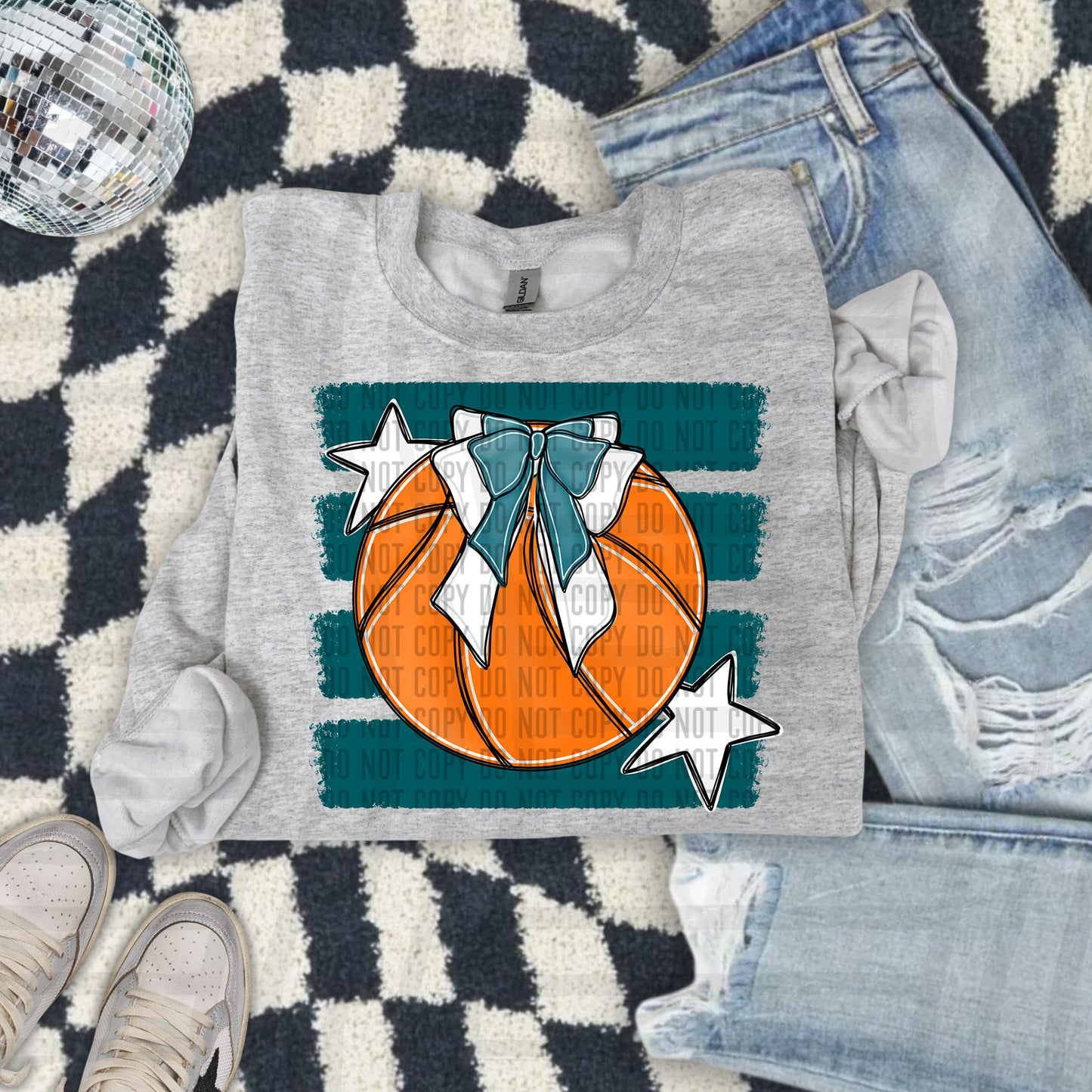 BASKETBALL BOW BOW TEES -25 COLORS