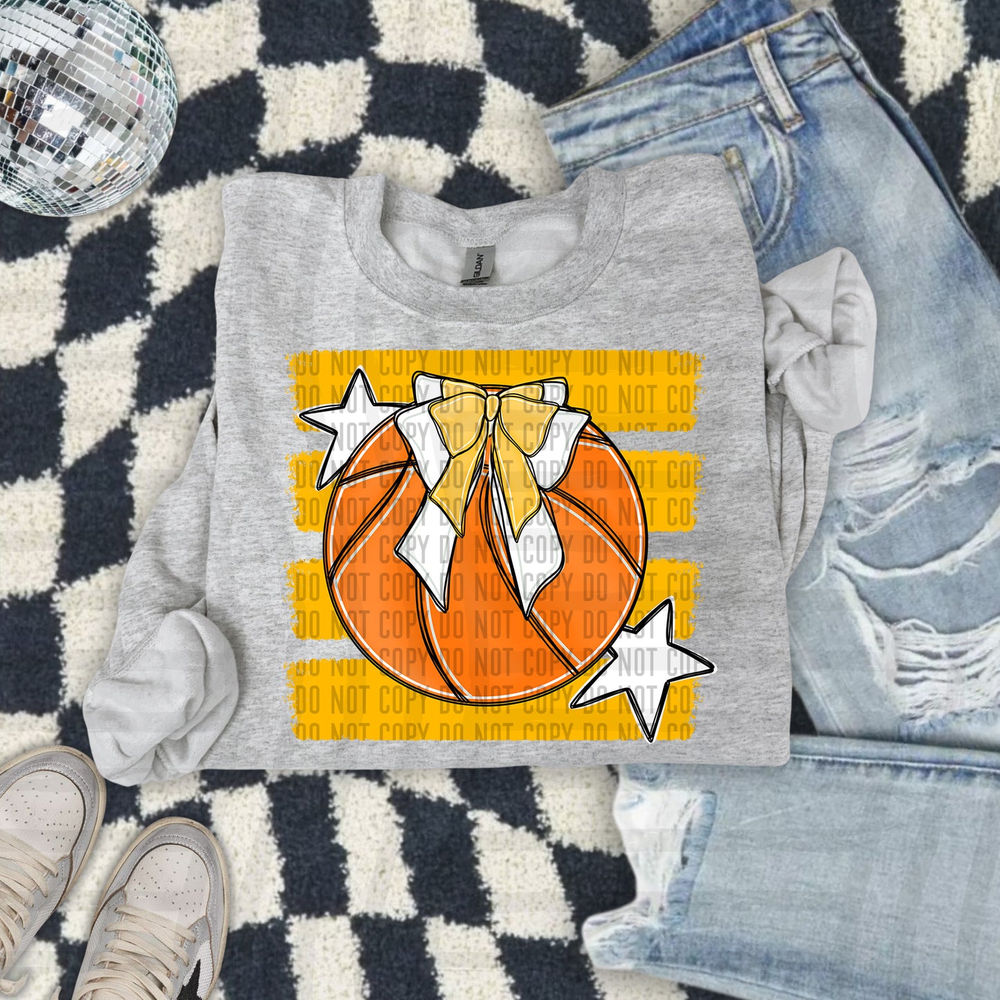 BASKETBALL BOW BOW TEES -25 COLORS