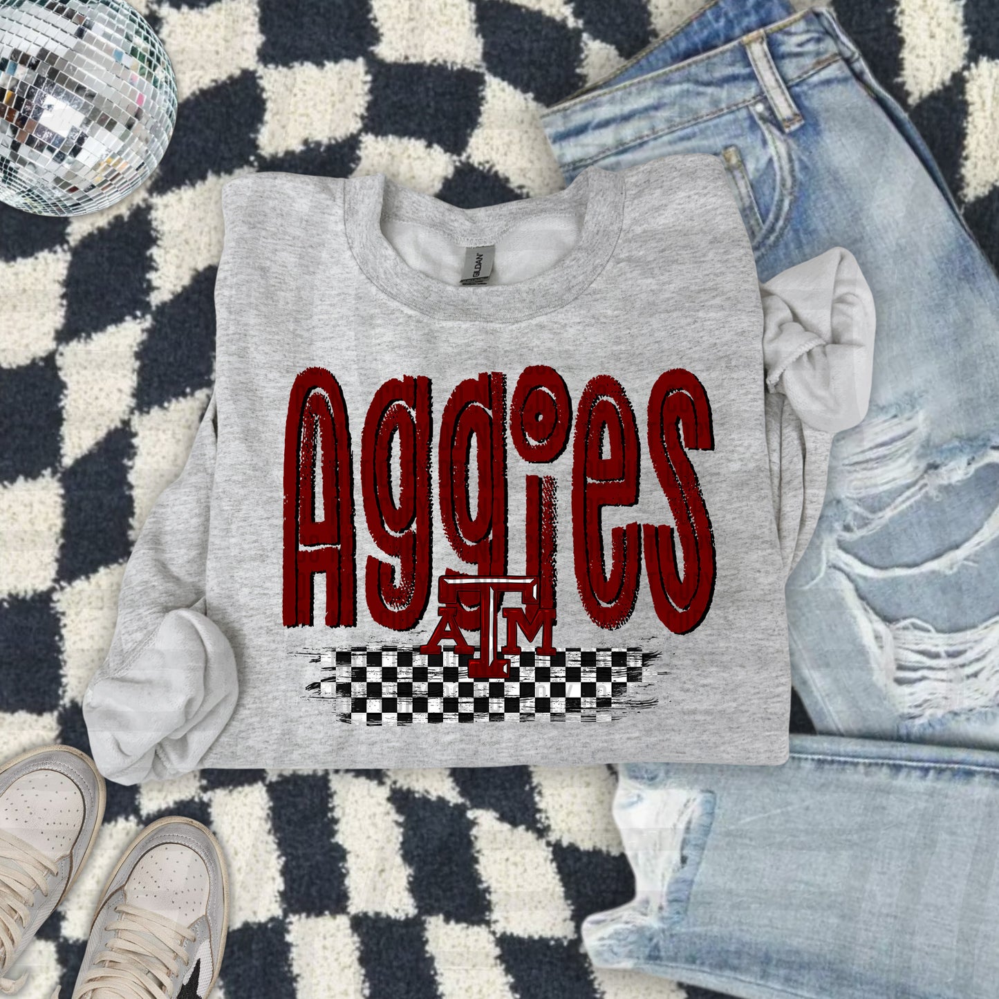 CHECKERED COLLEGE TEES