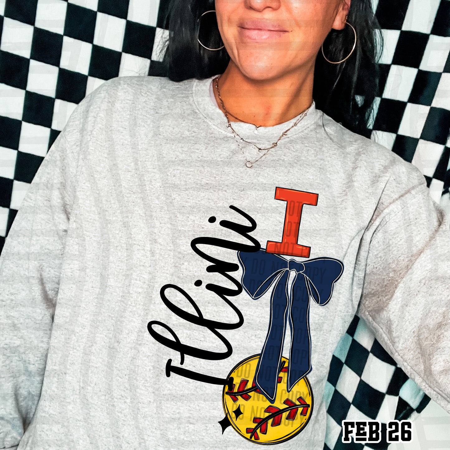 SOFTBALL COLLEGE BOW TEES