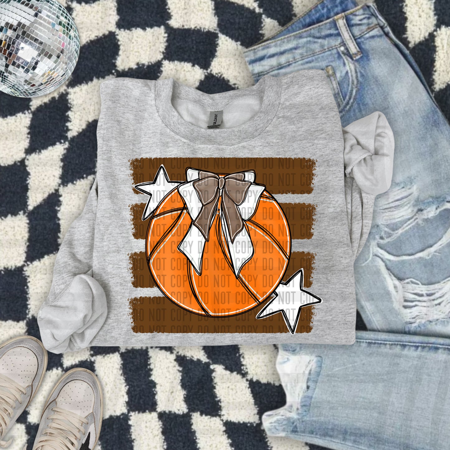 BASKETBALL BOW BOW TEES -25 COLORS