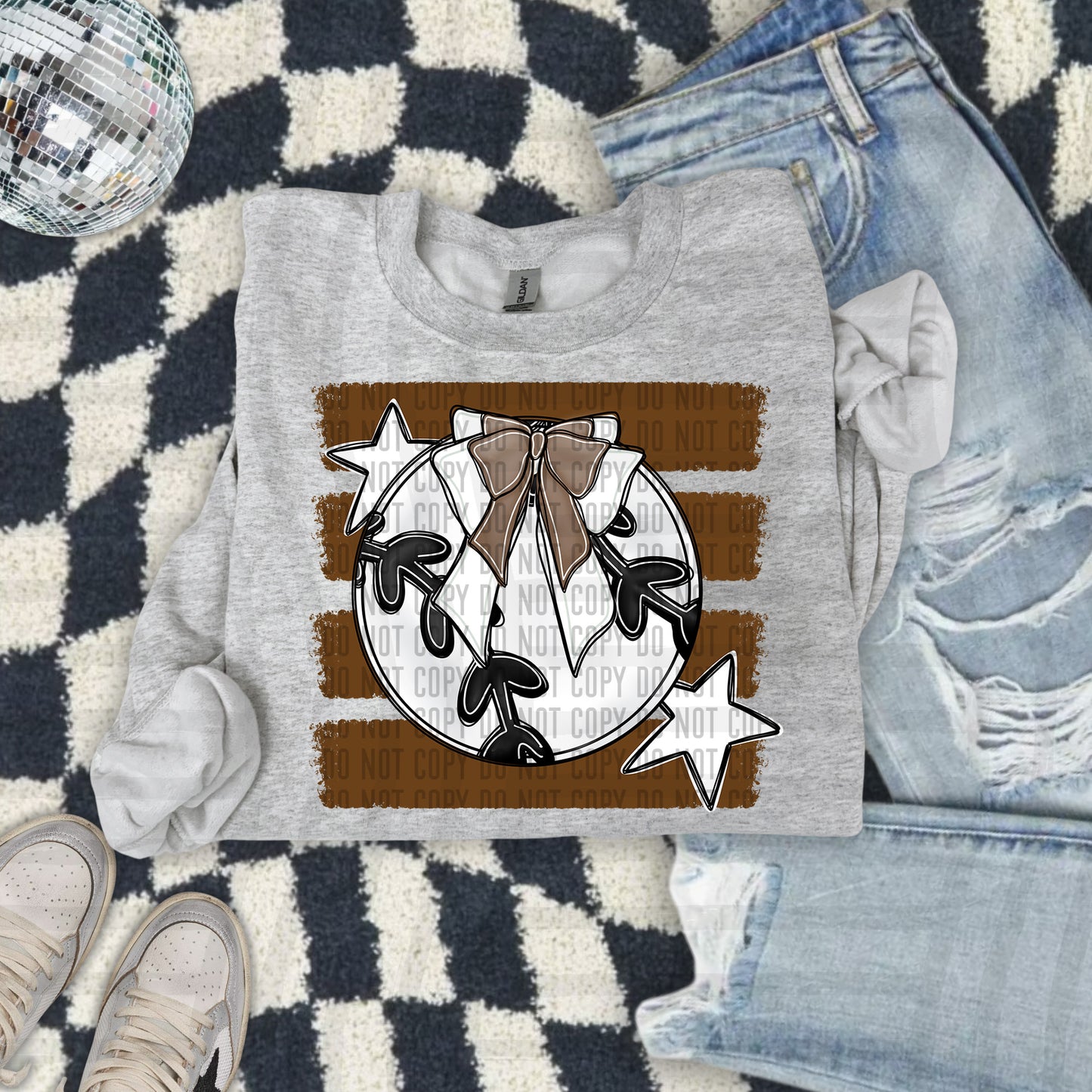 BASEBALL BOW BOW TEES -25 COLORS