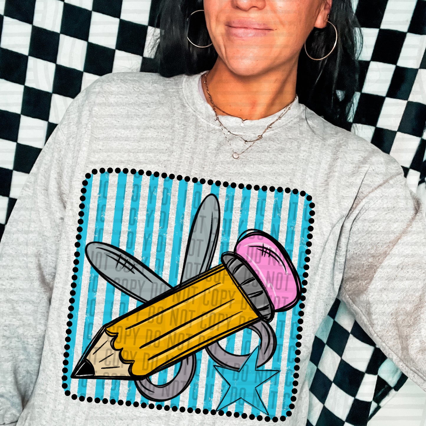 DISTRESSED PENCIL TEE - MULTIPLE COLORS