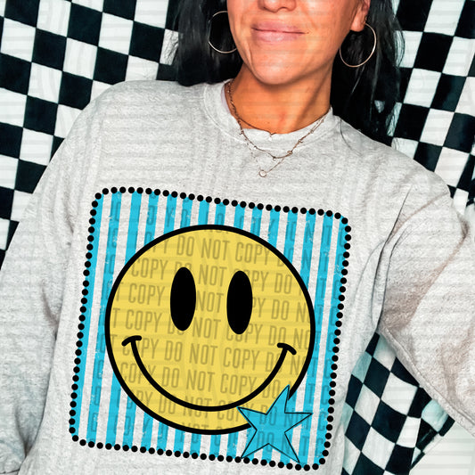 DISTRESSED SMILEY TEE - MULTIPLE COLORS