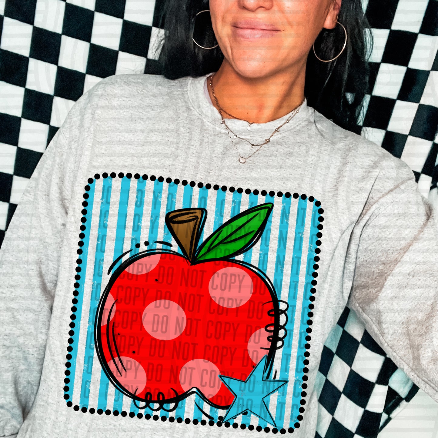 DISTRESSED APPLE TEE - MULTIPLE COLORS