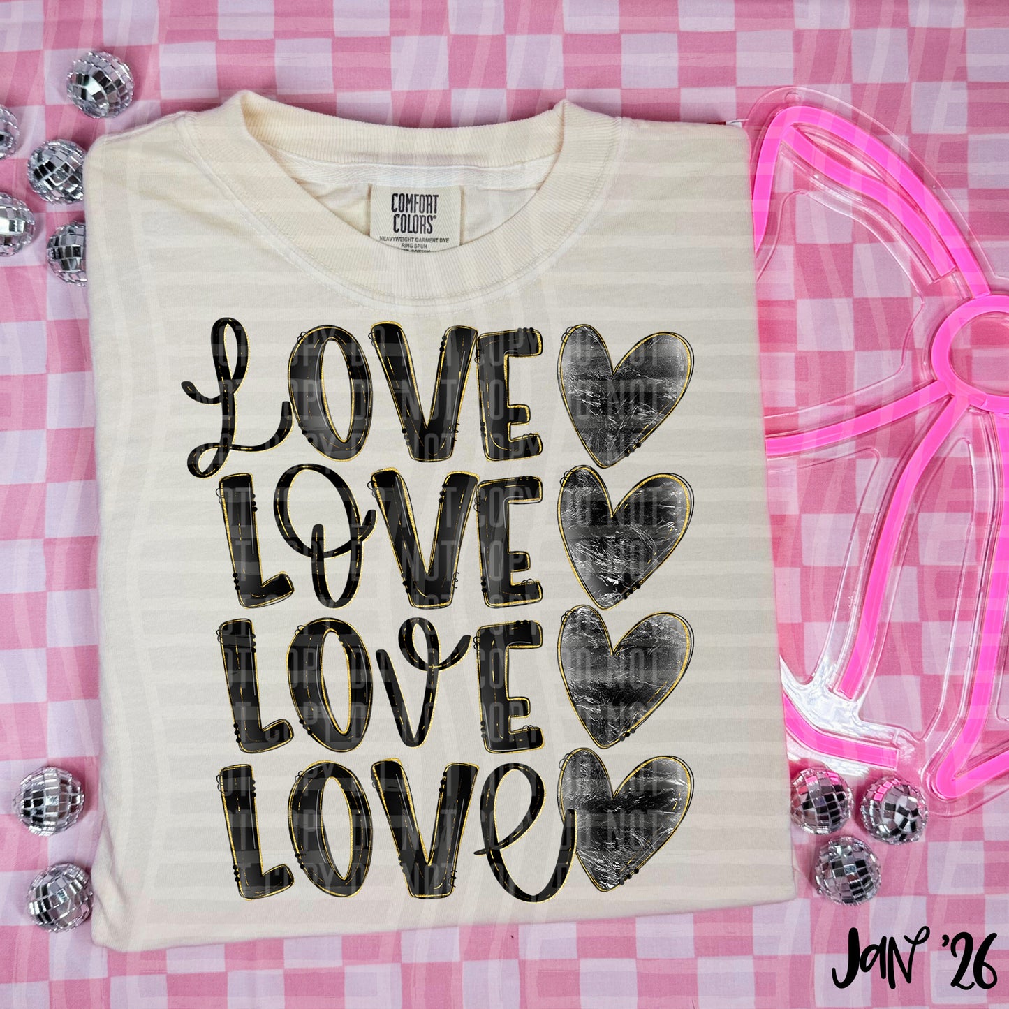 LOVE STACKED COLOR TEES