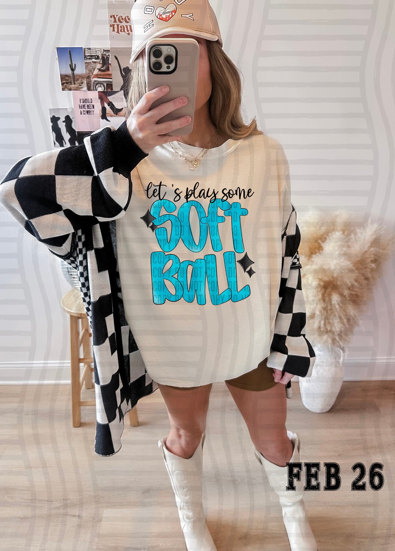 LET'S PLAY SOME SOFTBALL TEE -VARIETY OF COLRS