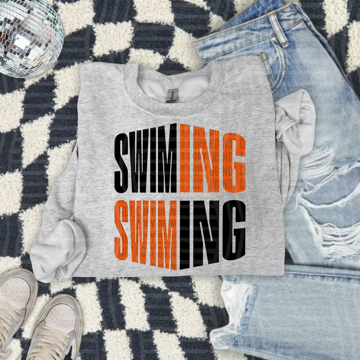 WORD ART SWIMMING TEE