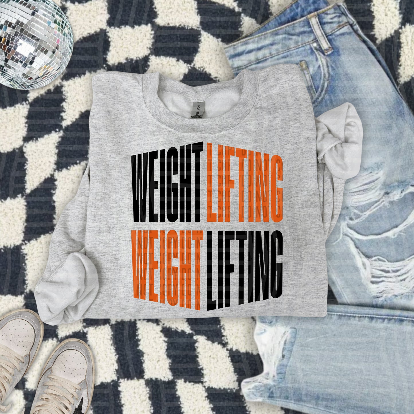WORD ART WEIGHT LIFTING TEE