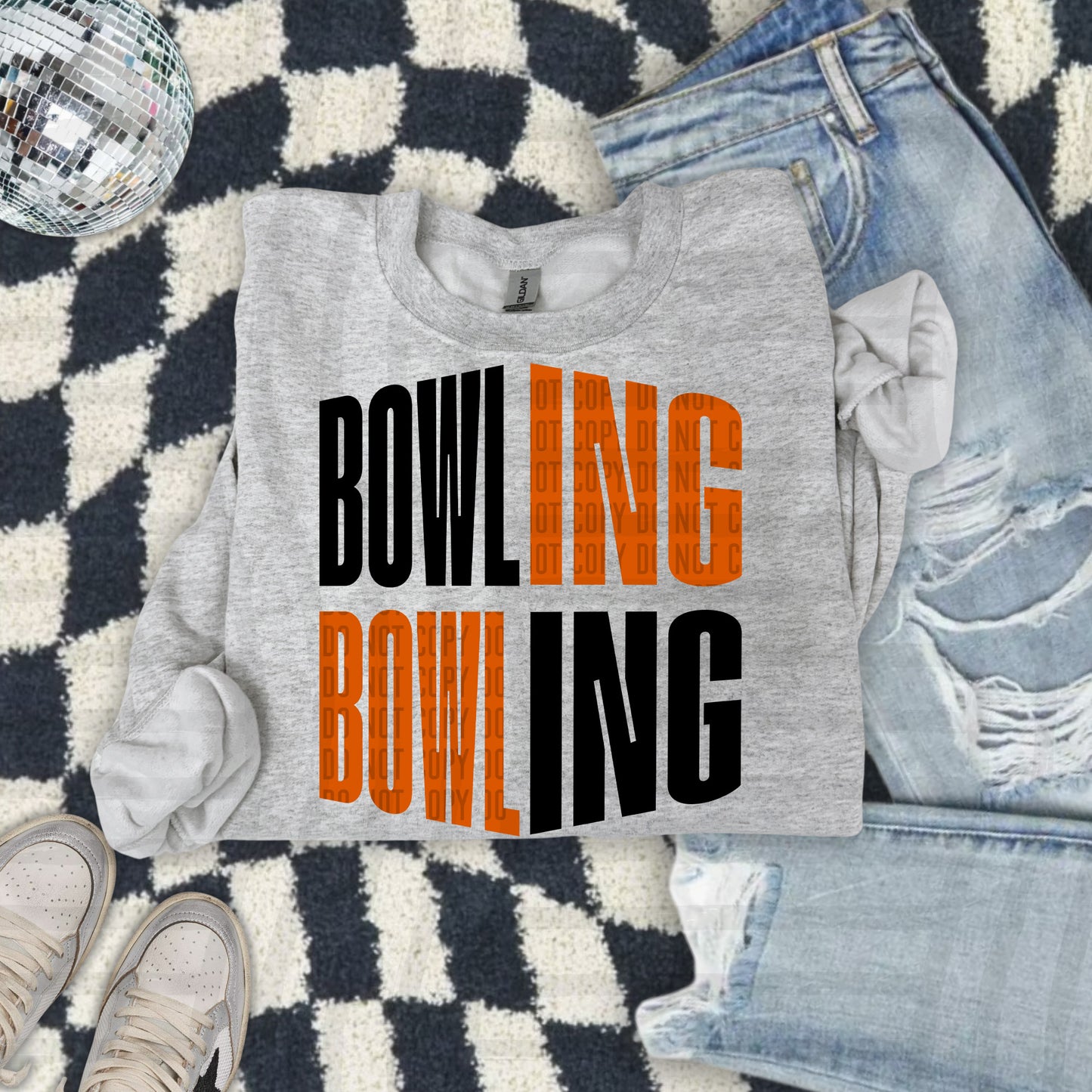 WORD ART BOWLING TEE