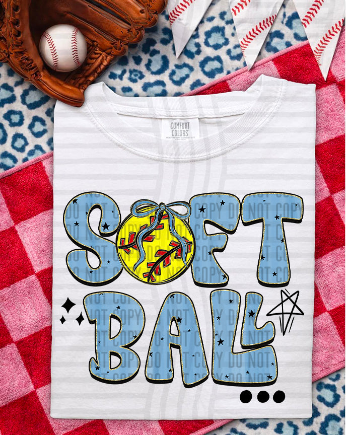 RETRO SOFTBALL TEE -VARIETY OF COLOR