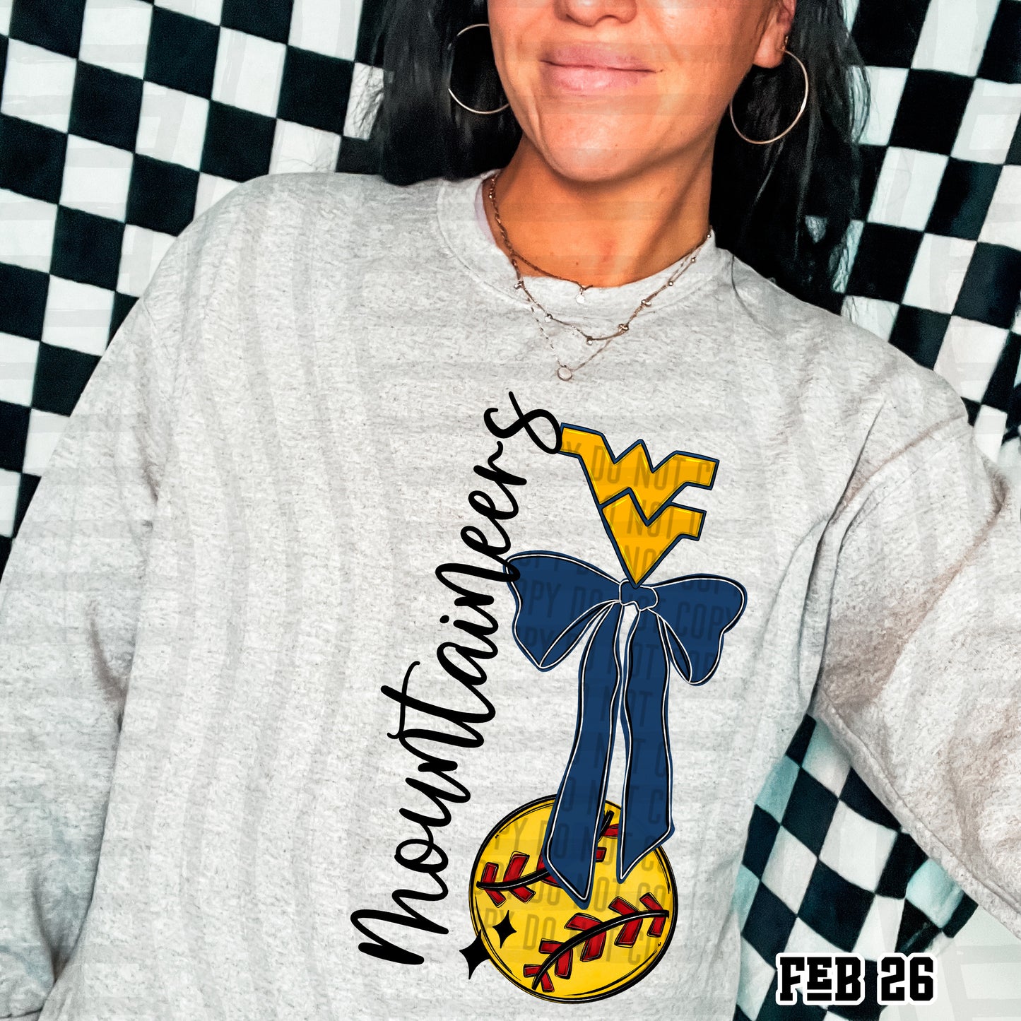 SOFTBALL COLLEGE BOW TEES