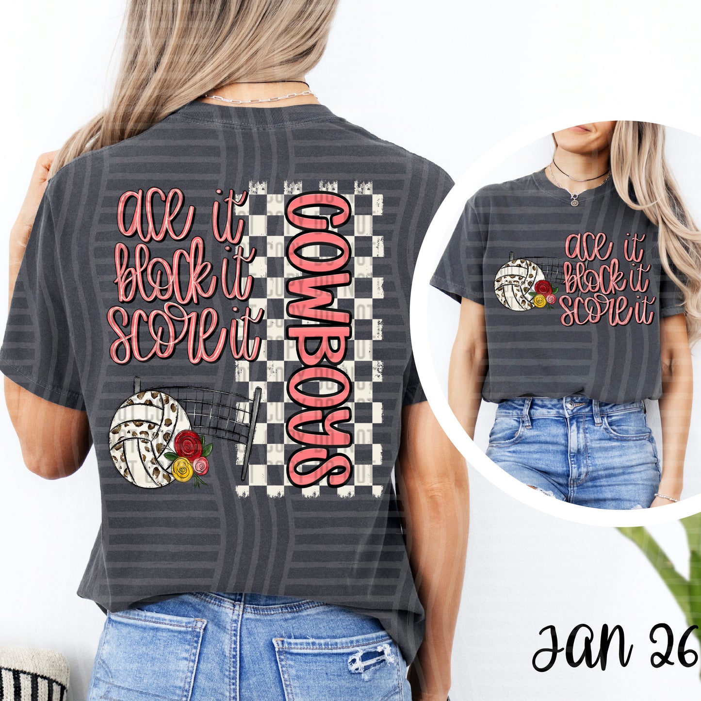 ACE IT VOLLEYBALL MASCOT TEE