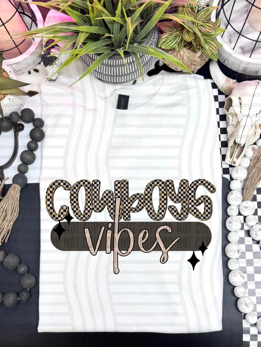 VIBES CHECKERED MASCOTS TEE
