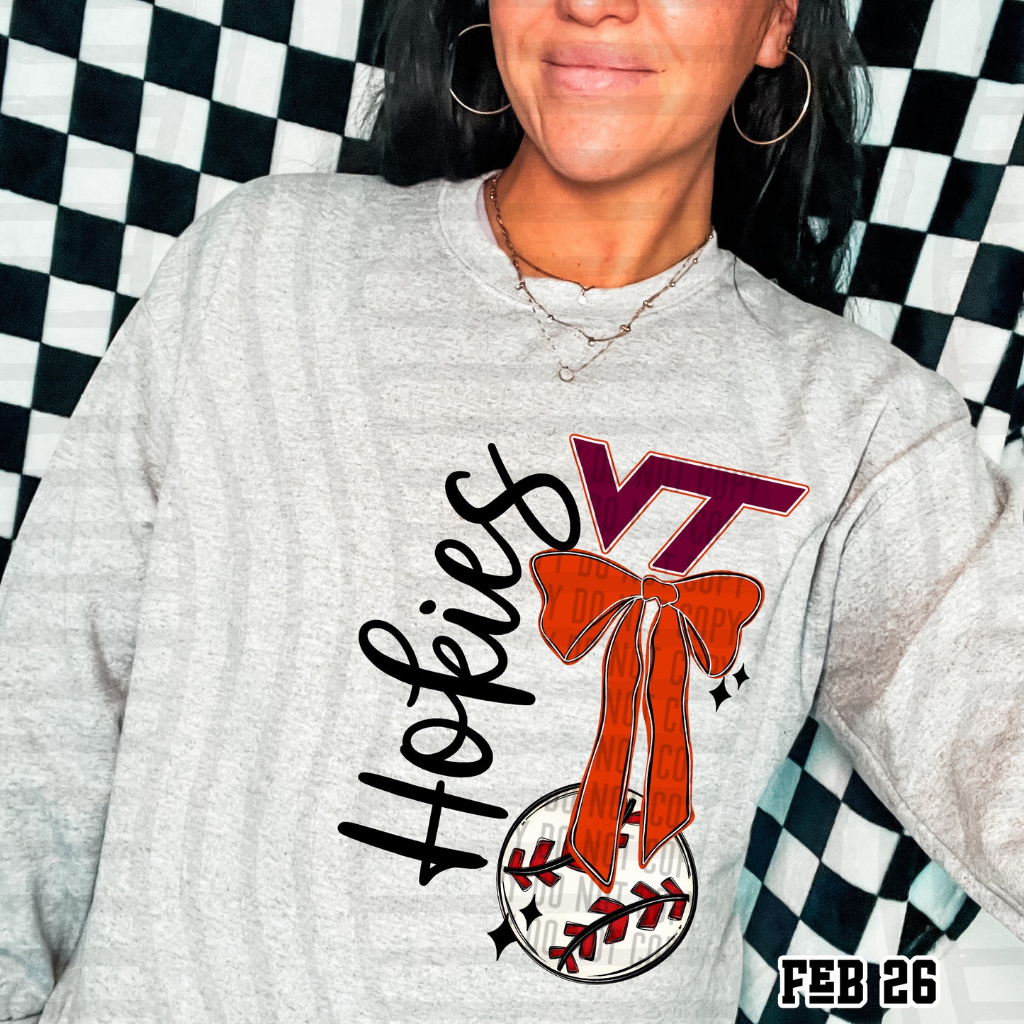 BASEBALL COLLEGE BOWS TEE