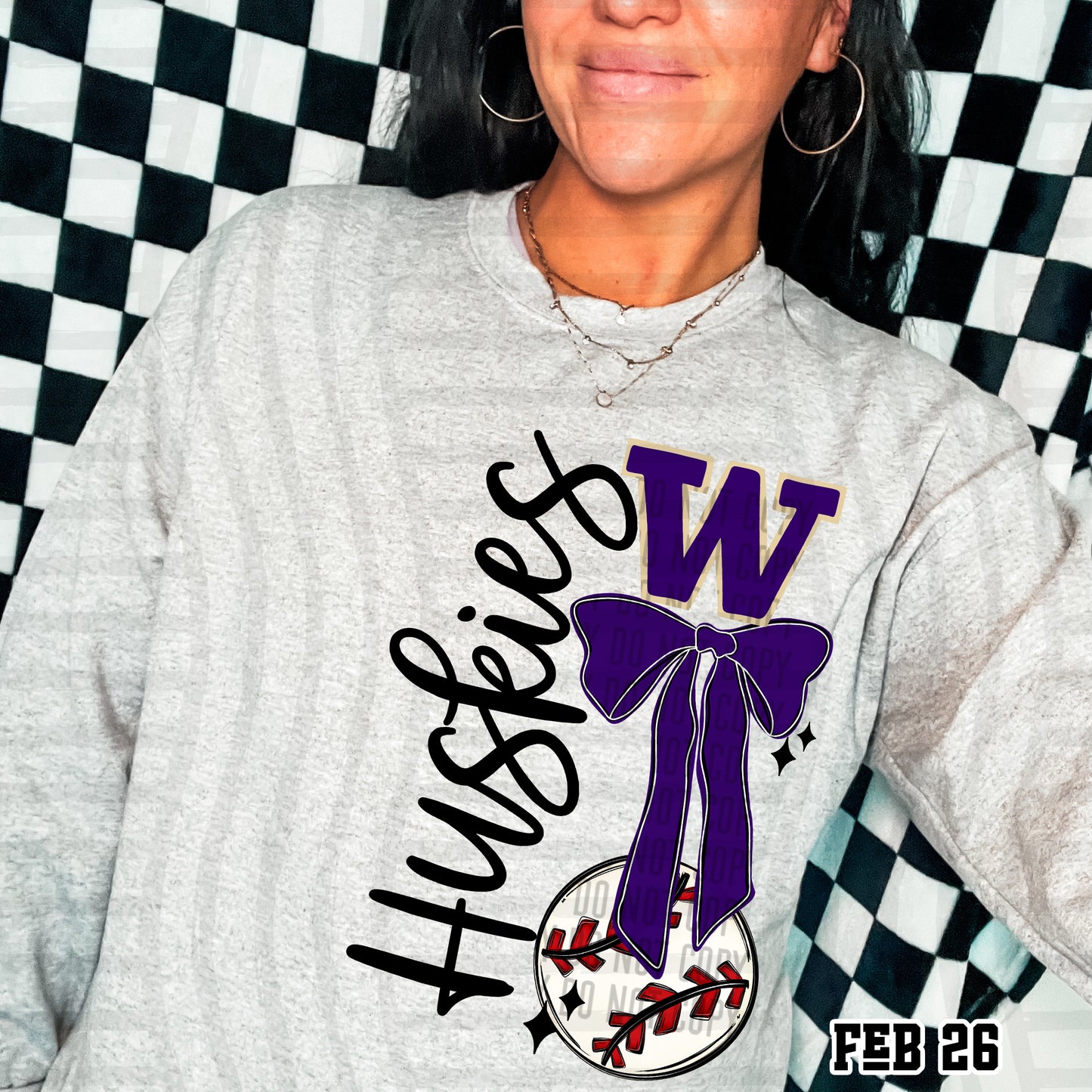 BASEBALL COLLEGE BOWS TEE