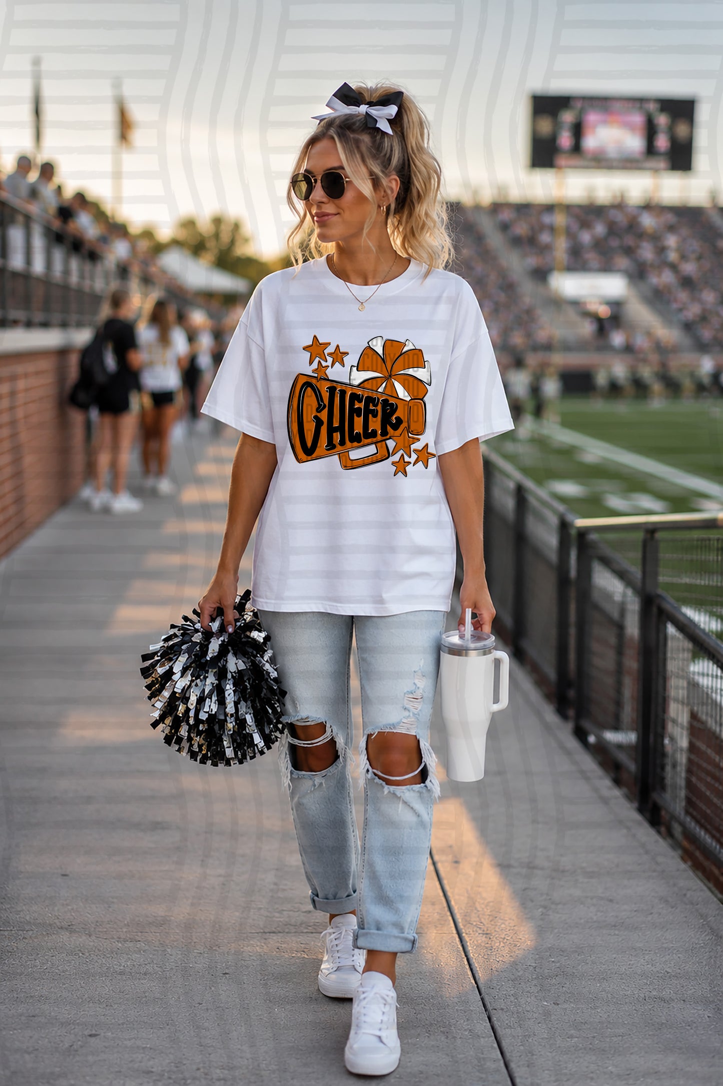 CHEER HORIZONAL TEES -25 COLORS