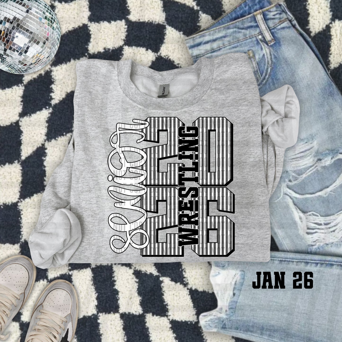 WRESTLING SENIOR 2026 TEE -MULITPLE COLORS