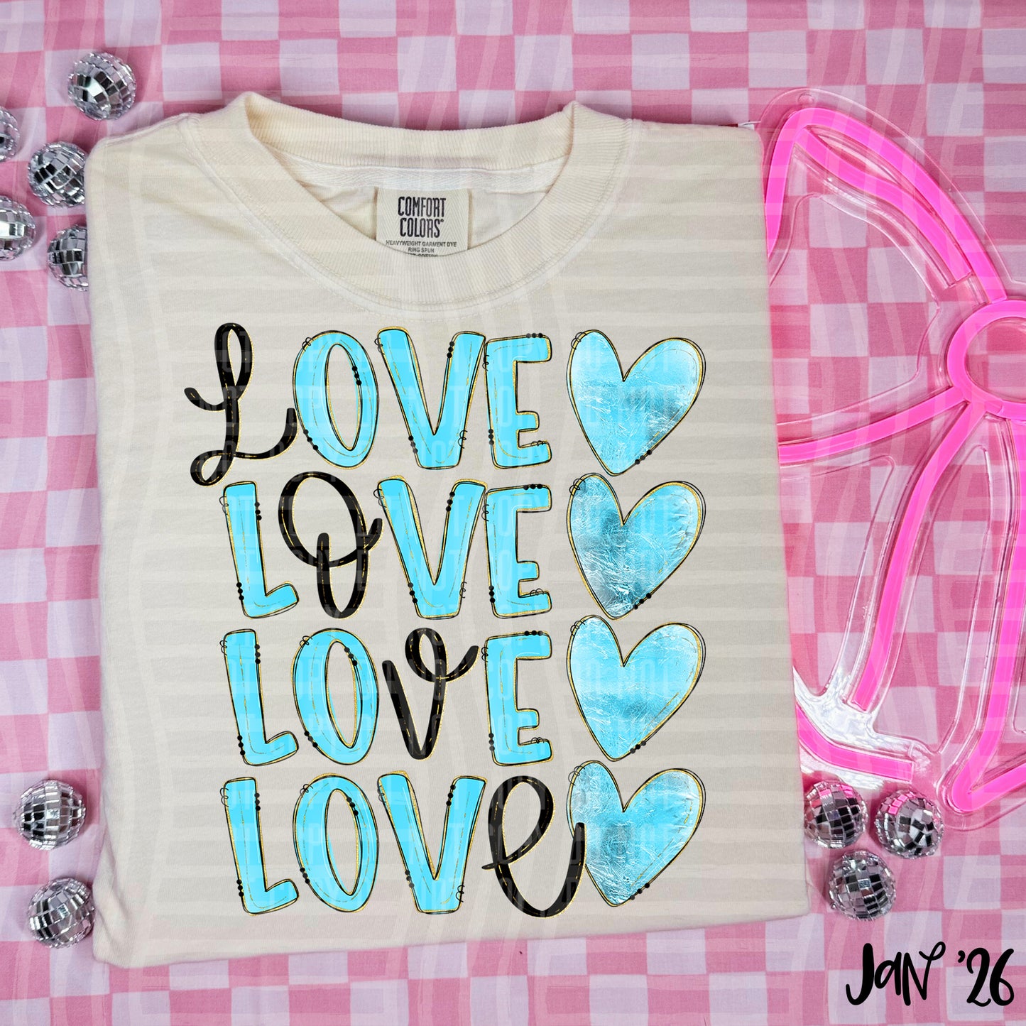 LOVE STACKED COLOR TEES