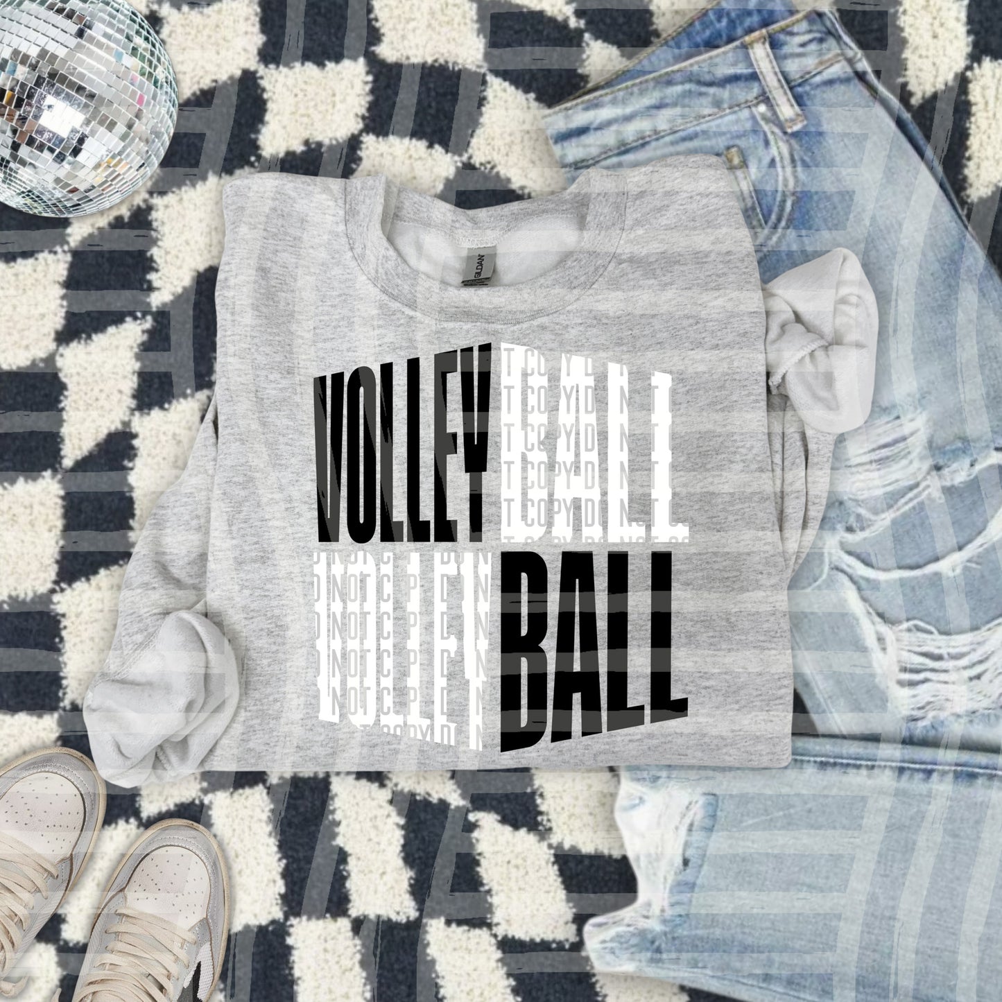 VOLLEYBALL WORD ART TEE