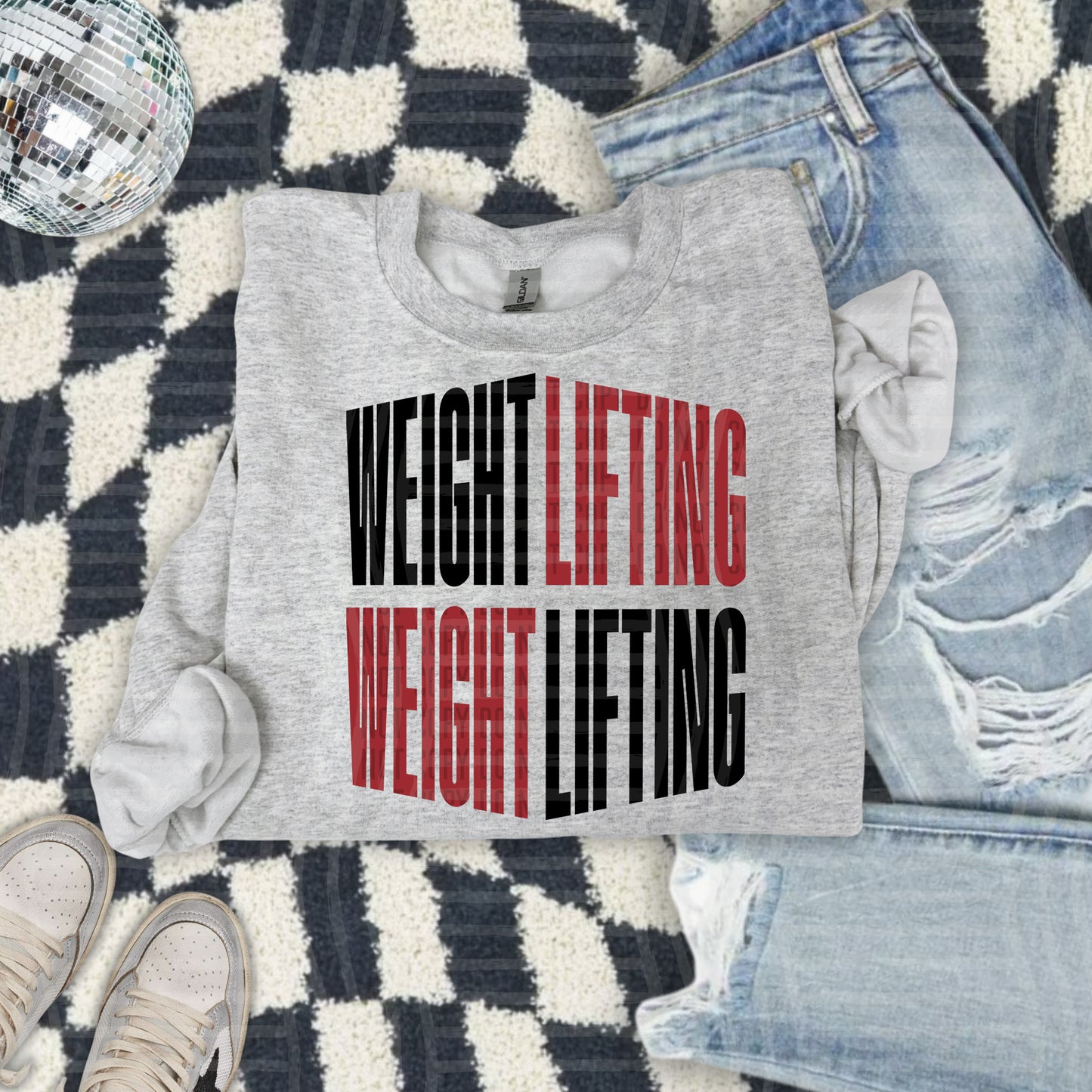 WORD ART WEIGHT LIFTING TEE