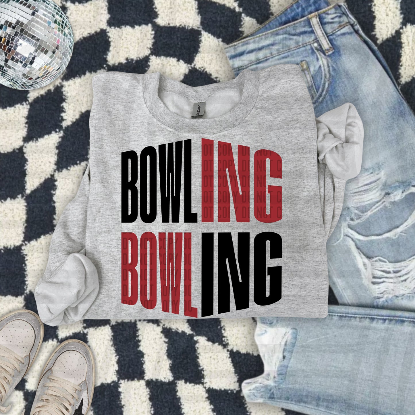 WORD ART BOWLING TEE