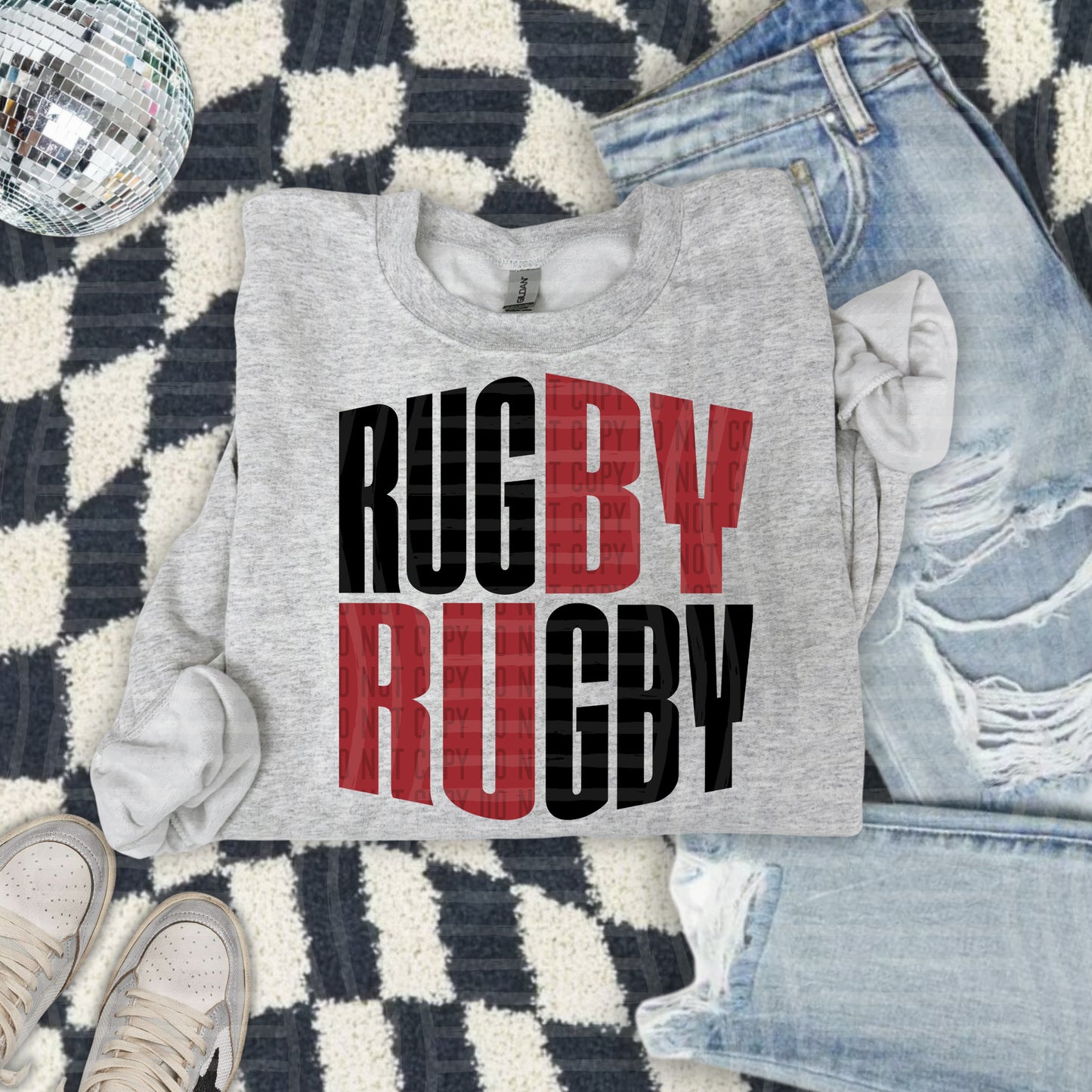 WORD ART RUGBY TEE