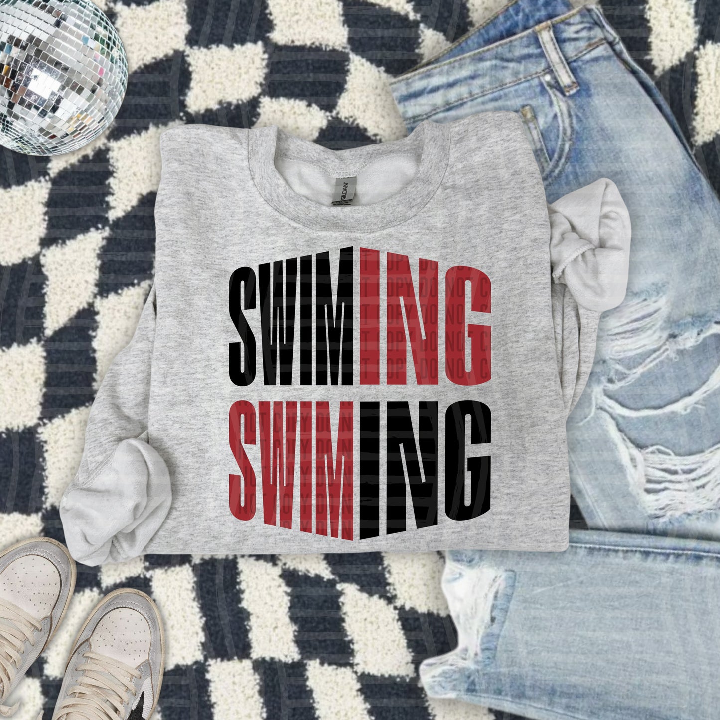 WORD ART SWIMMING TEE