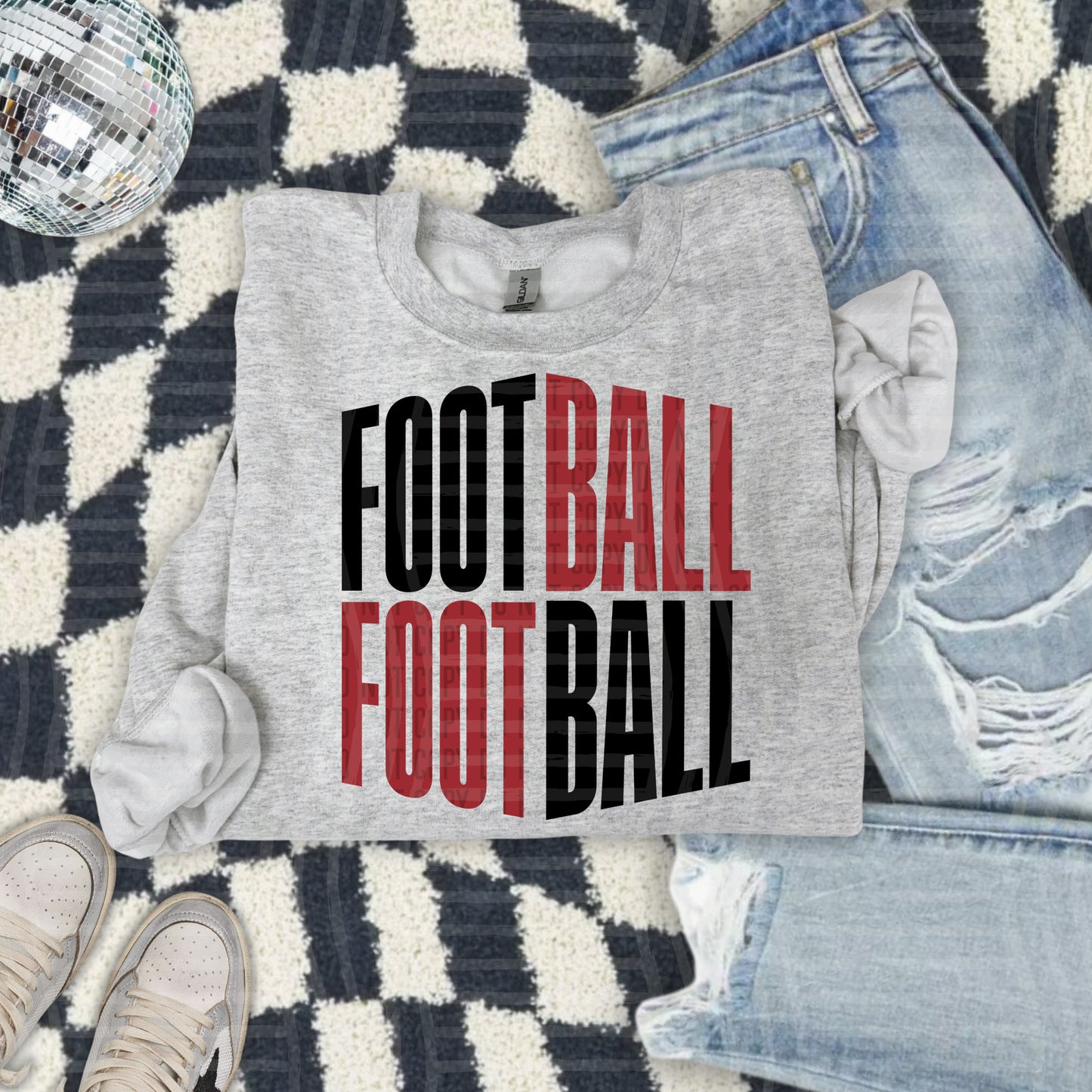 WORD ART FOOTBALL TEE