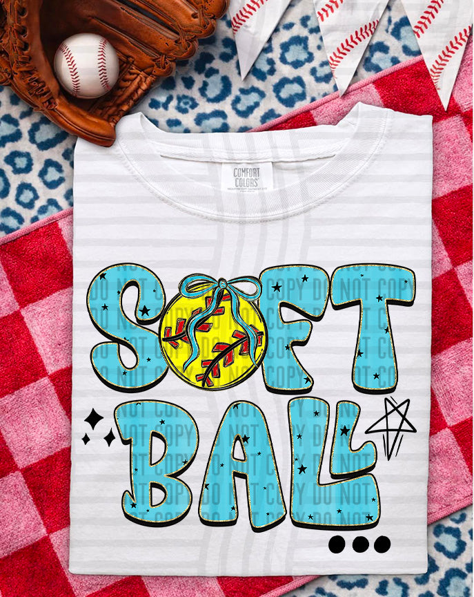 RETRO SOFTBALL TEE -VARIETY OF COLOR