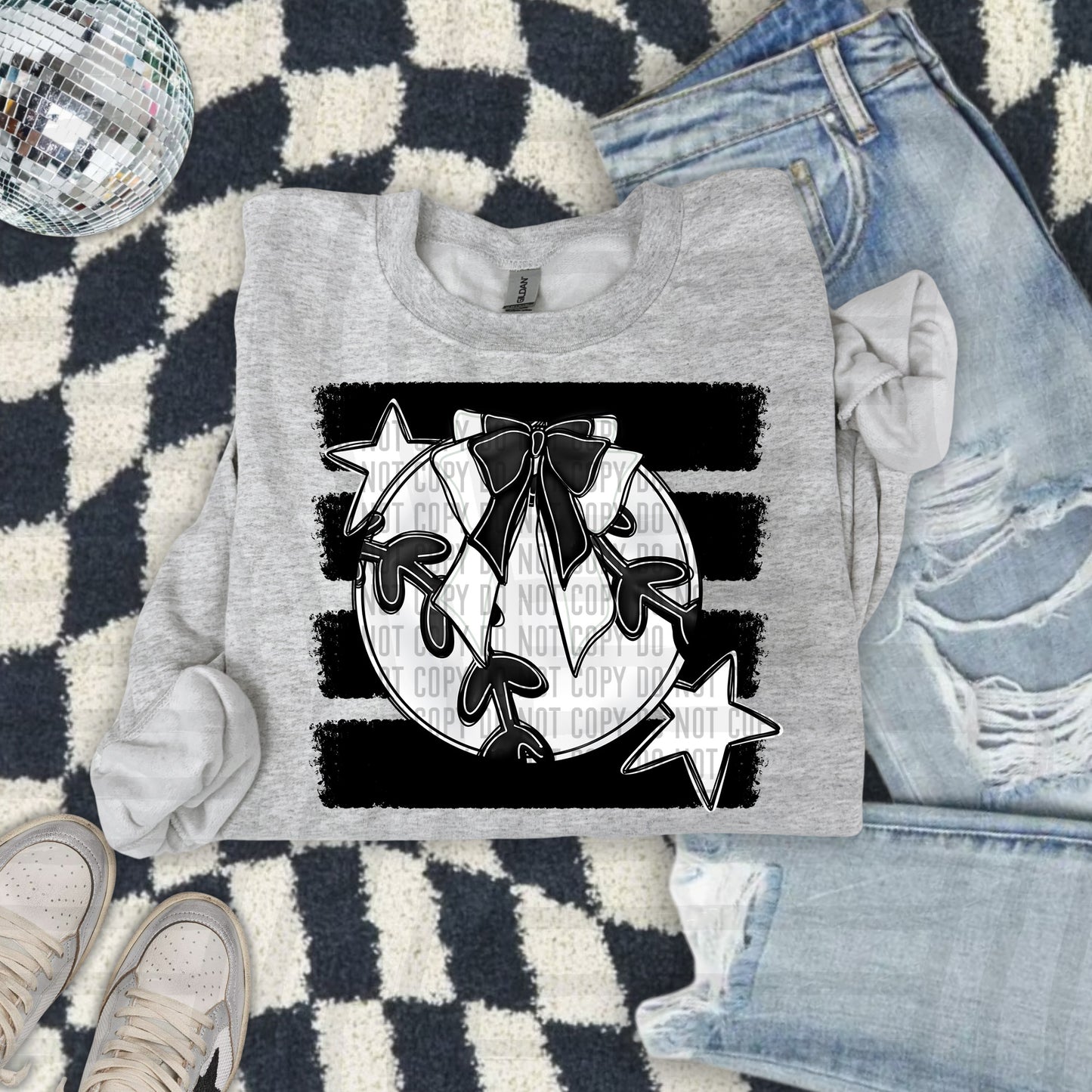 BASEBALL BOW BOW TEES -25 COLORS
