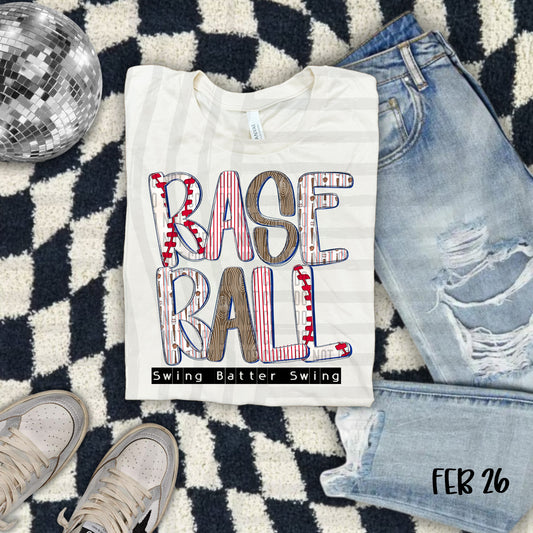 BASEBALL TEE - SWING BATTER SWING