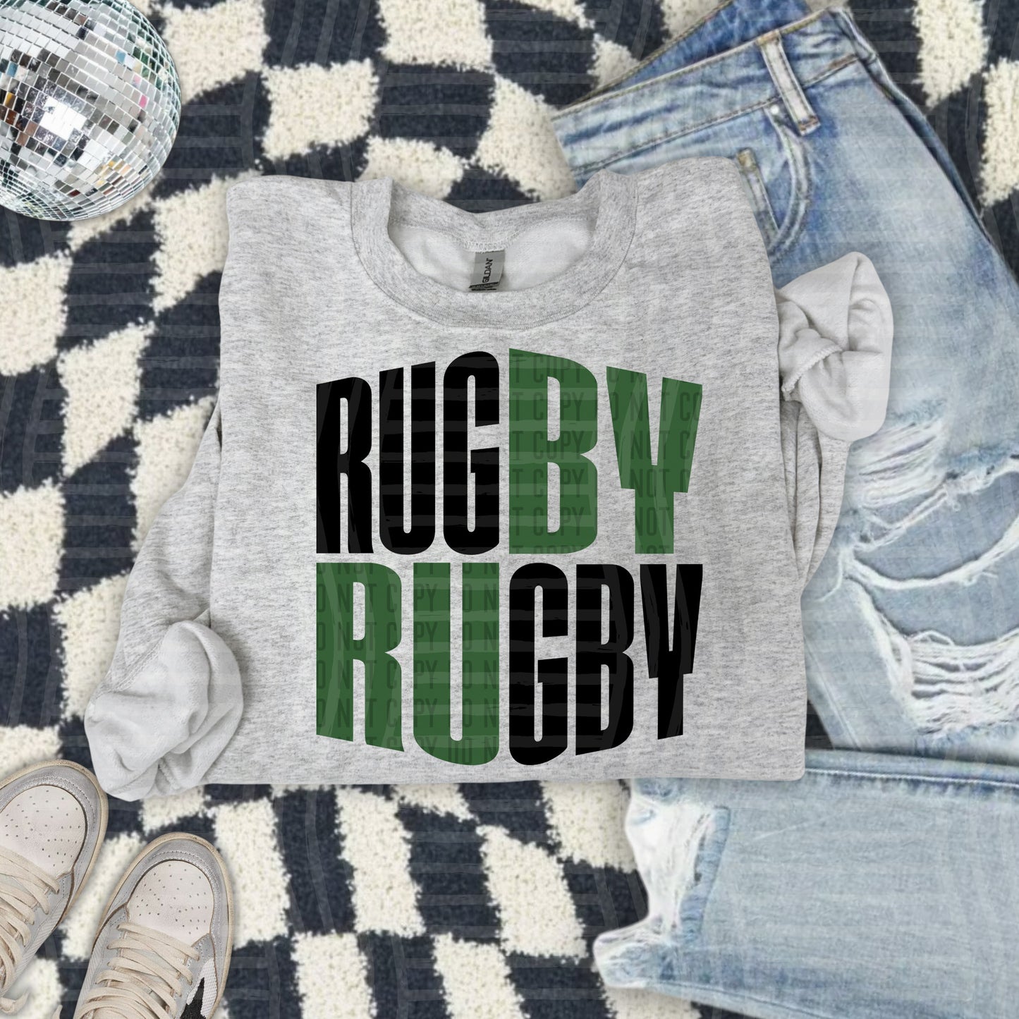 WORD ART RUGBY TEE