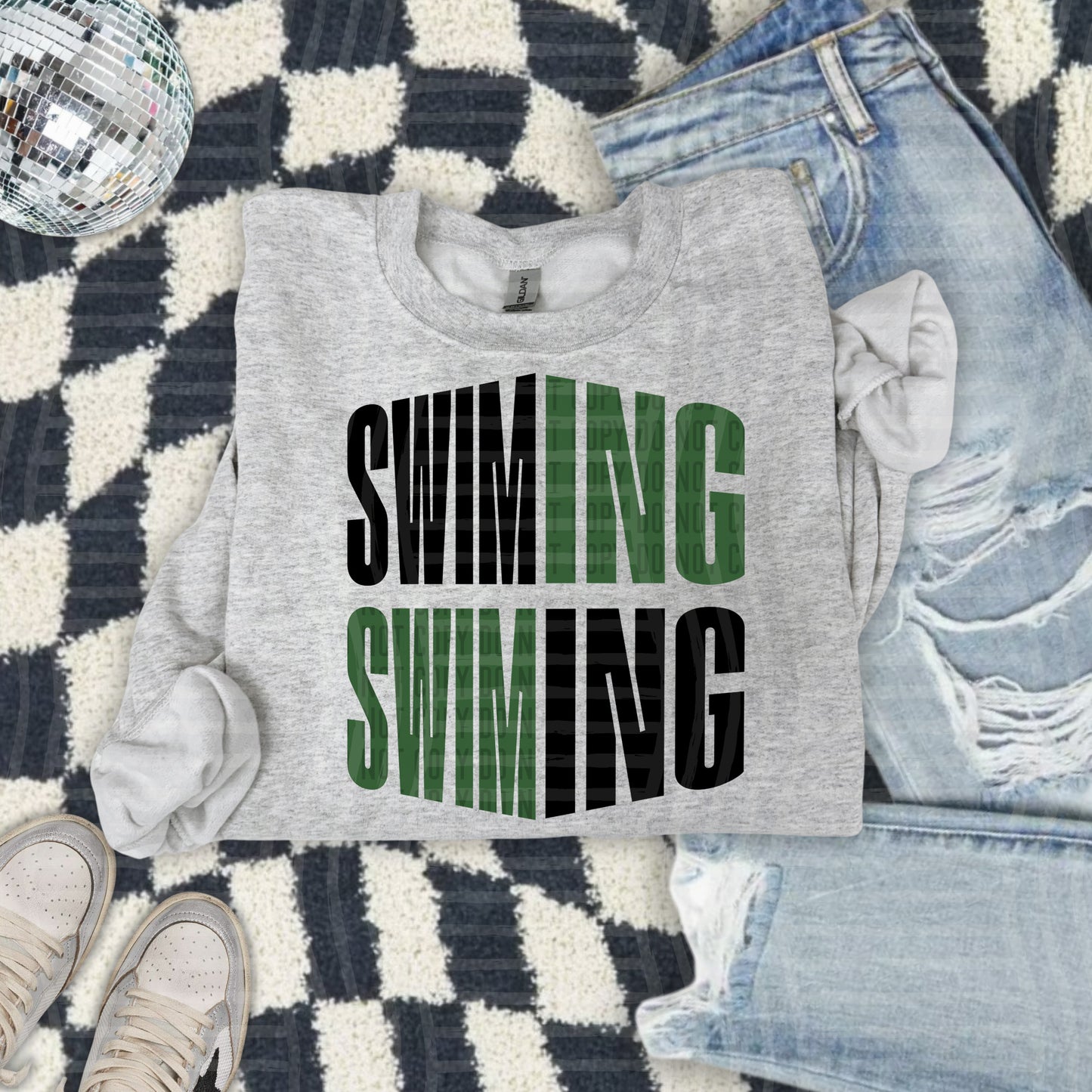 WORD ART SWIMMING TEE