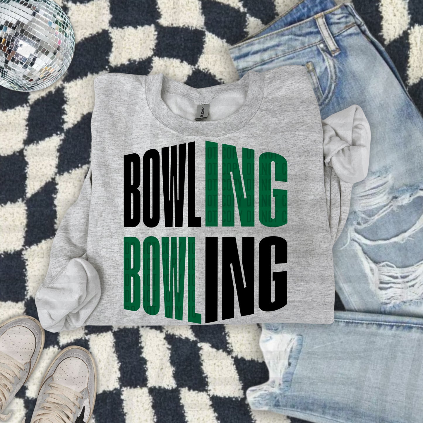 WORD ART BOWLING TEE