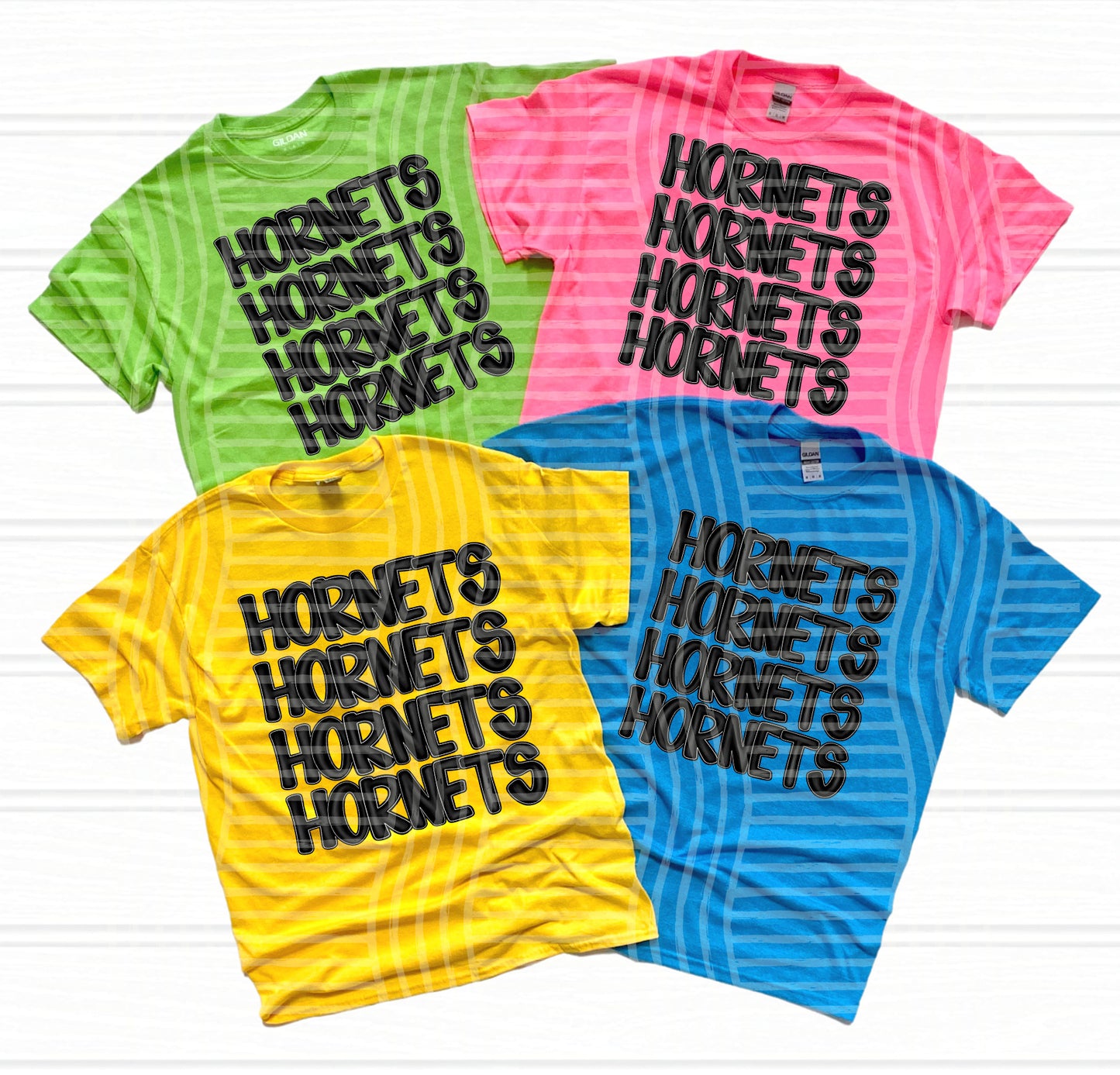 MASCOT BLACK STACKED TEE