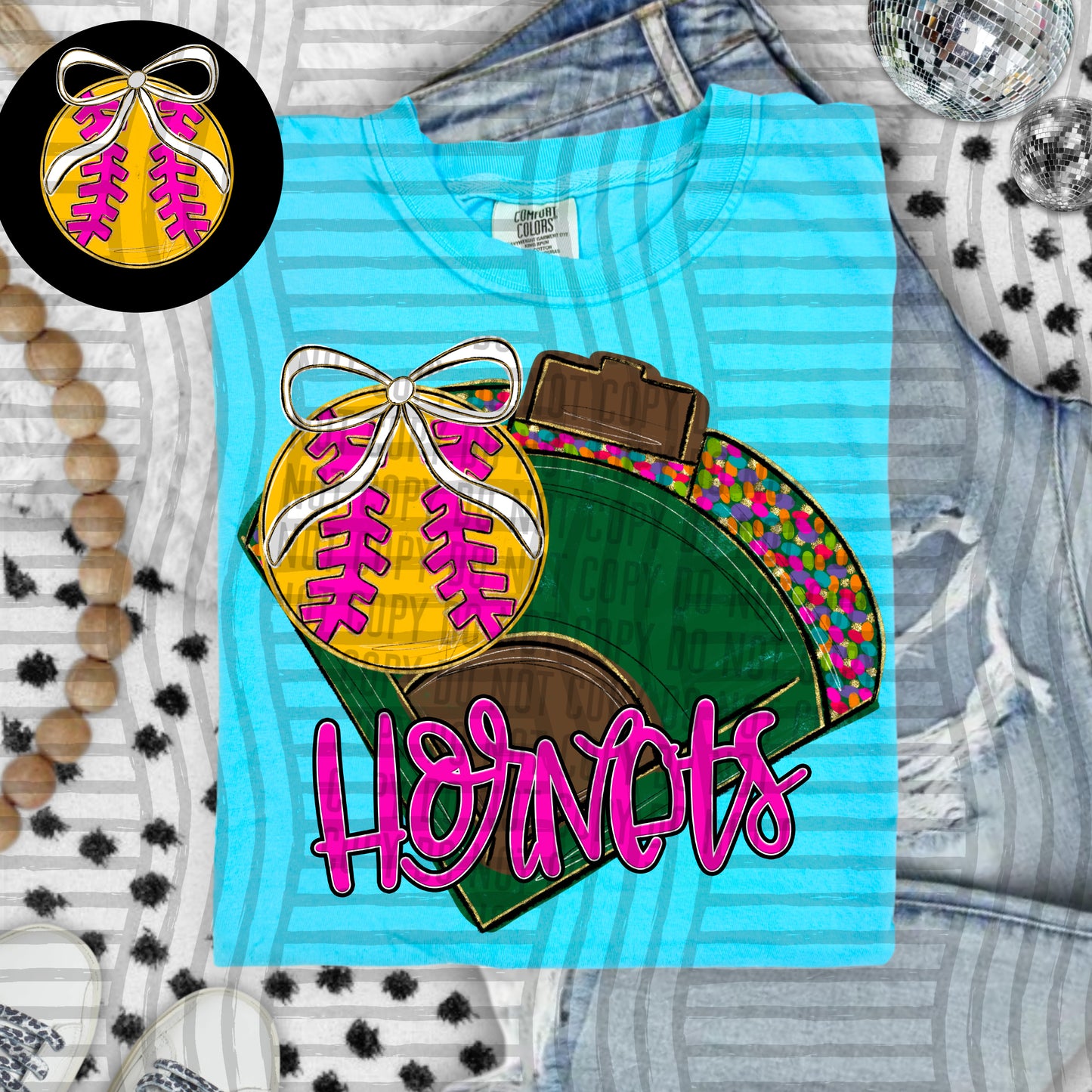 PREPPY SOFTBALL FIELD TEE