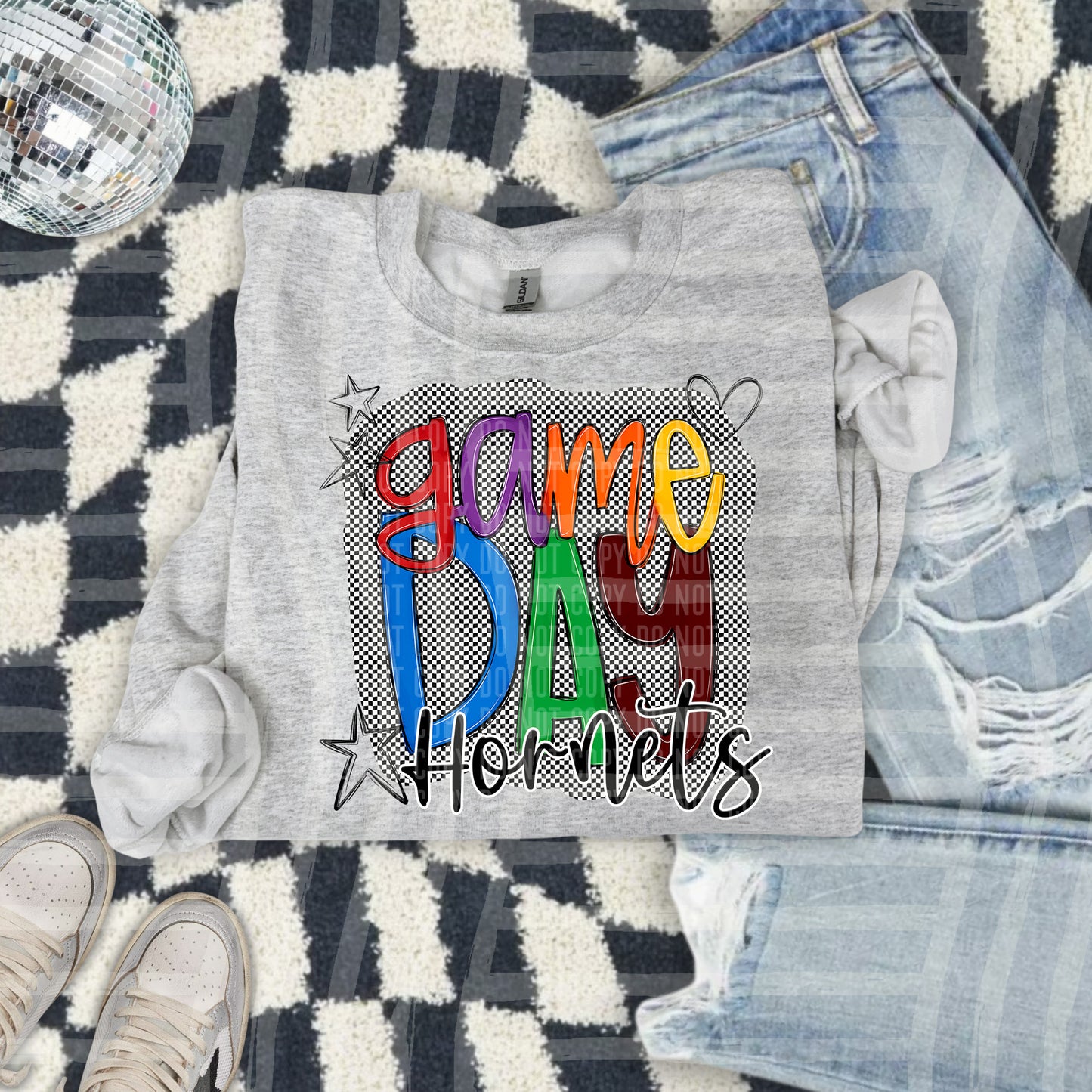 CHECKERED GAME DAY MASCOT TEES