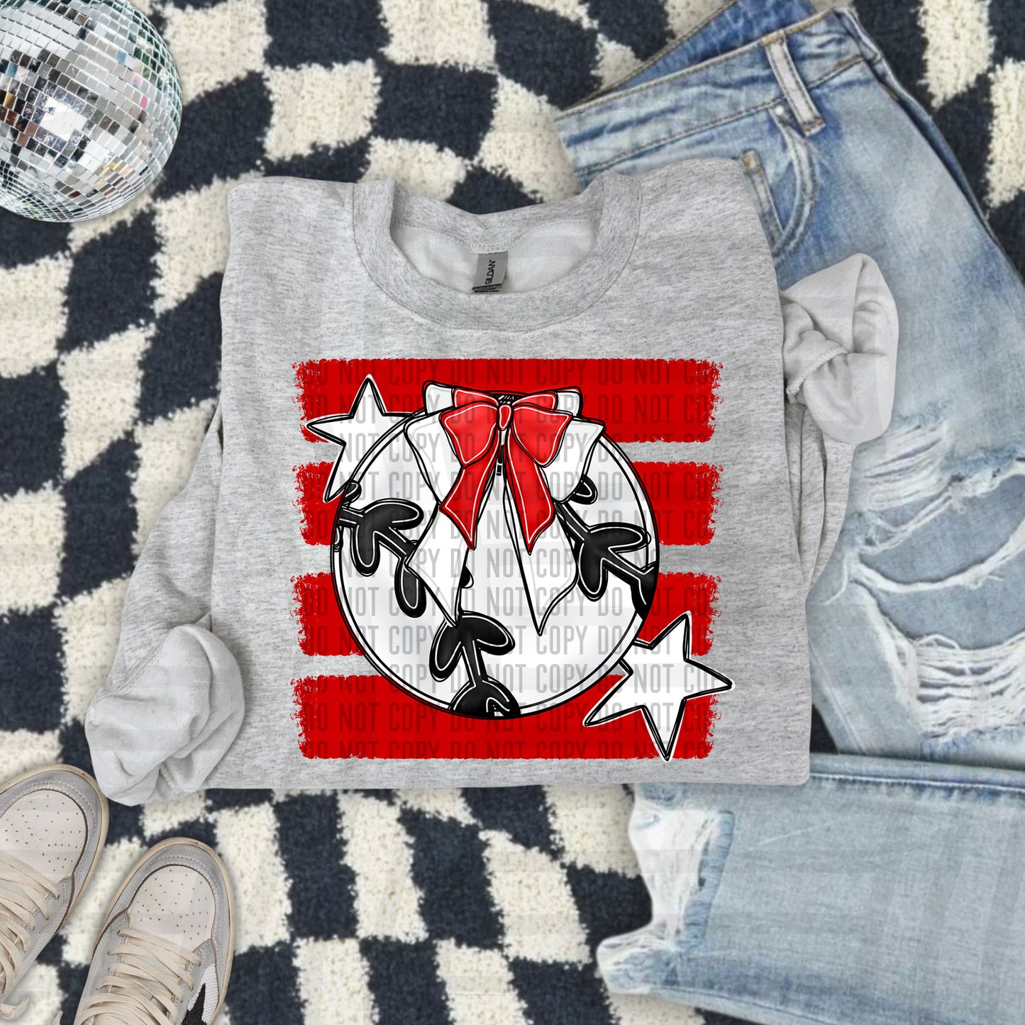 BASEBALL BOW BOW TEES -25 COLORS