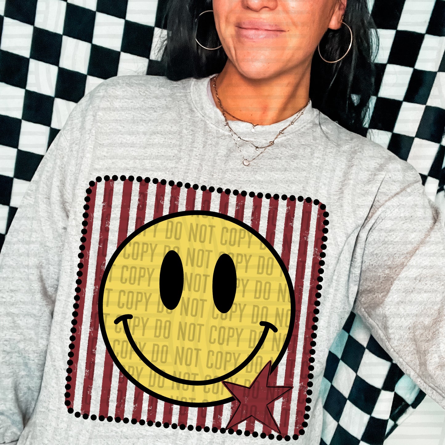 DISTRESSED SMILEY TEE - MULTIPLE COLORS