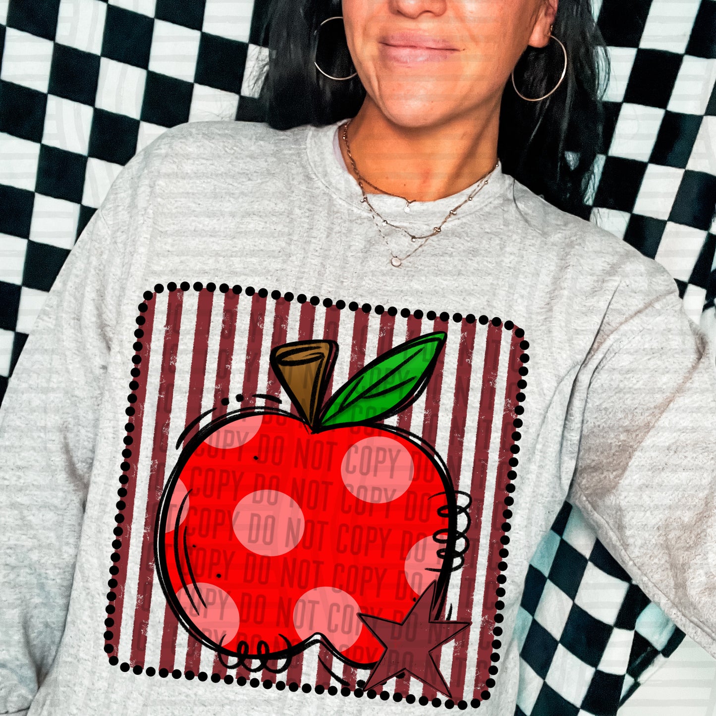DISTRESSED APPLE TEE - MULTIPLE COLORS