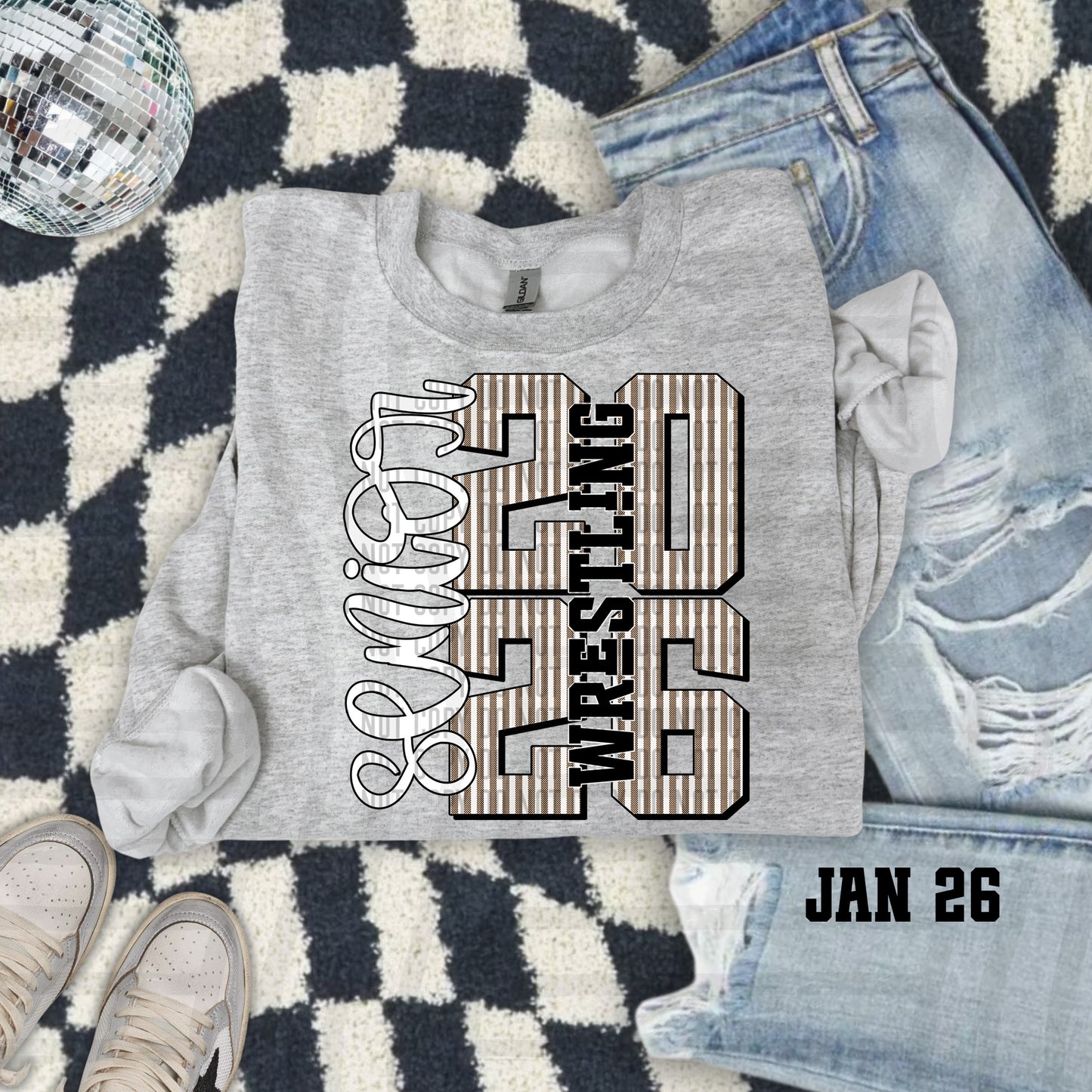 WRESTLING SENIOR 2026 TEE -MULITPLE COLORS