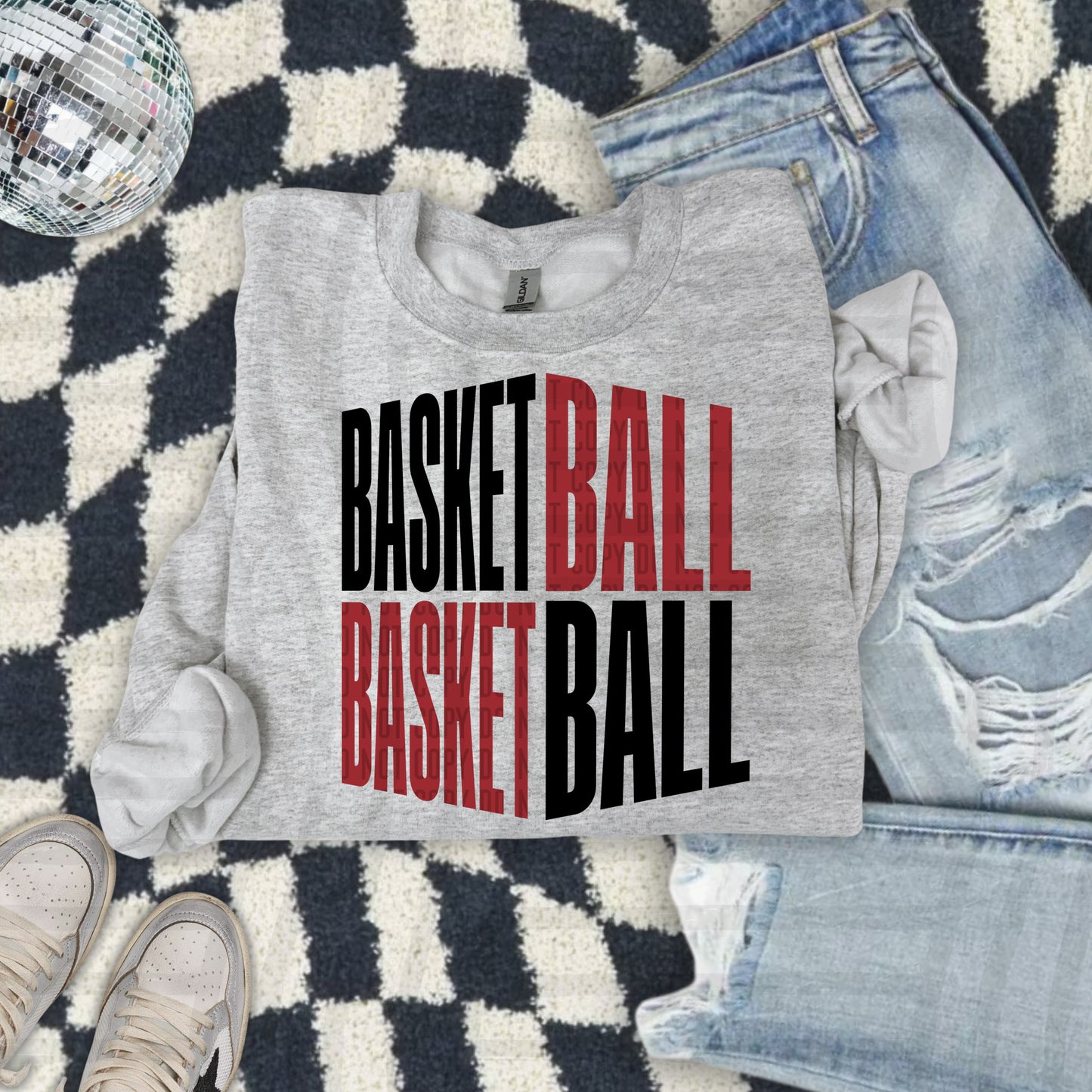 BASKETBALL WORD ART TEE